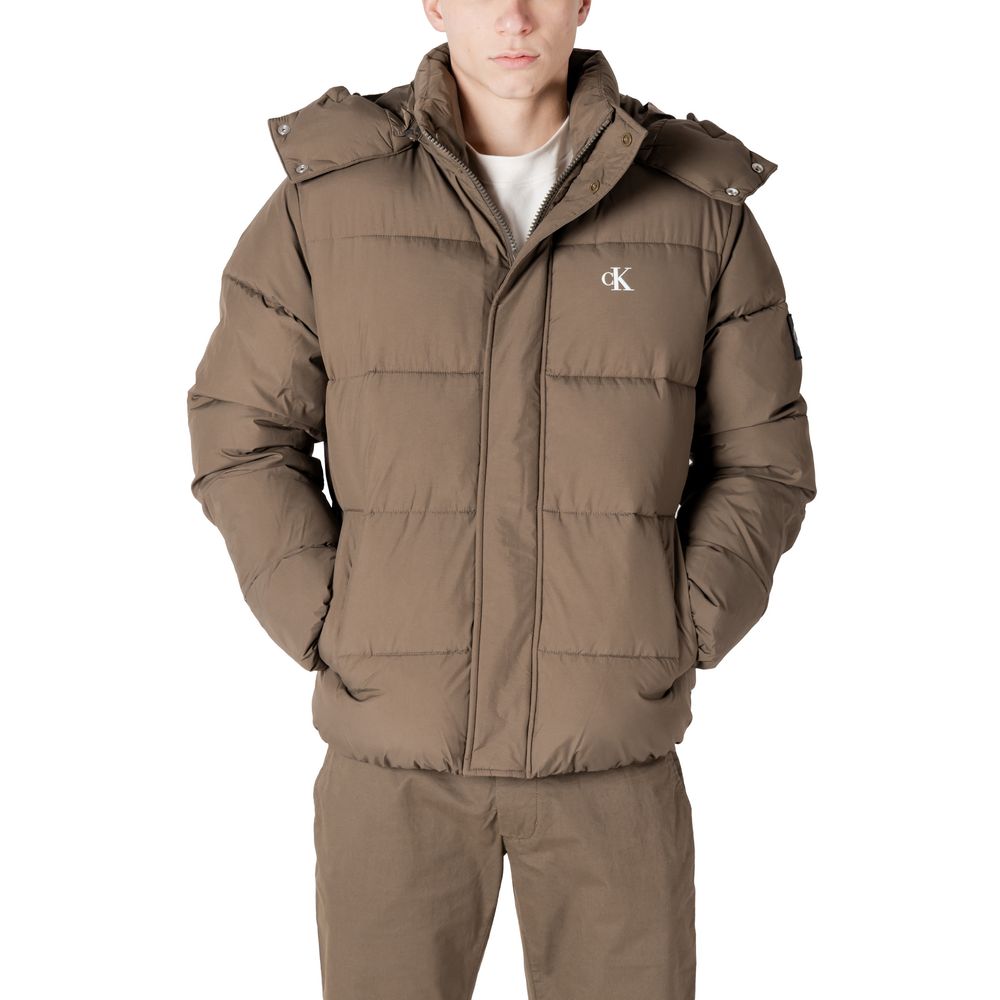 Calvin Klein Jeans Gray Polyamide Jackets & Coat