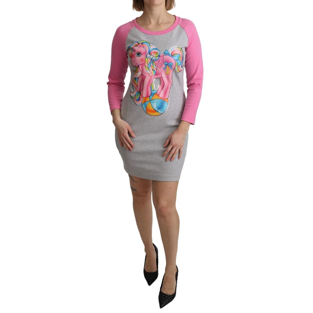 Rochie Moschino gri din bumbac