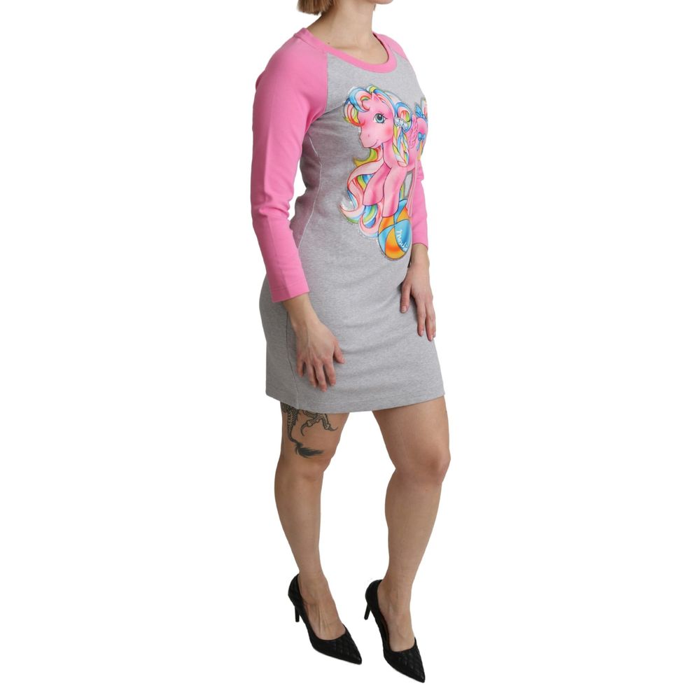 Rochie Moschino gri din bumbac
