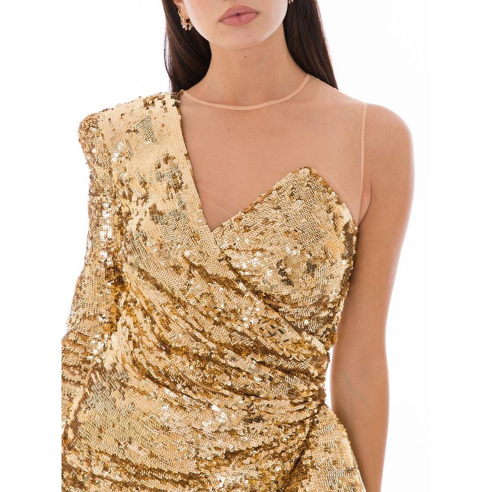 Rochie Elisabetta Franchi din poliamidă galbenă