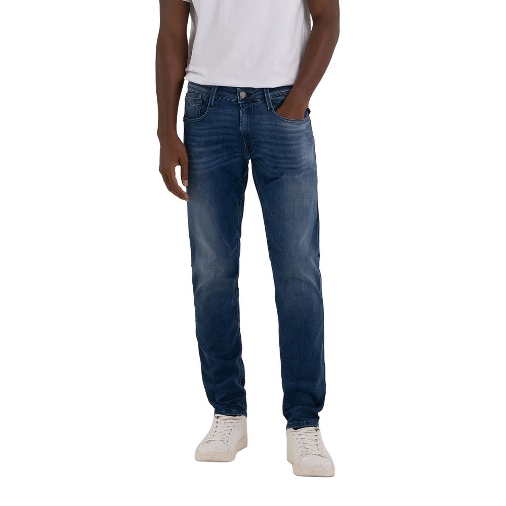 Blugi și pantaloni Replay din bumbac albastru