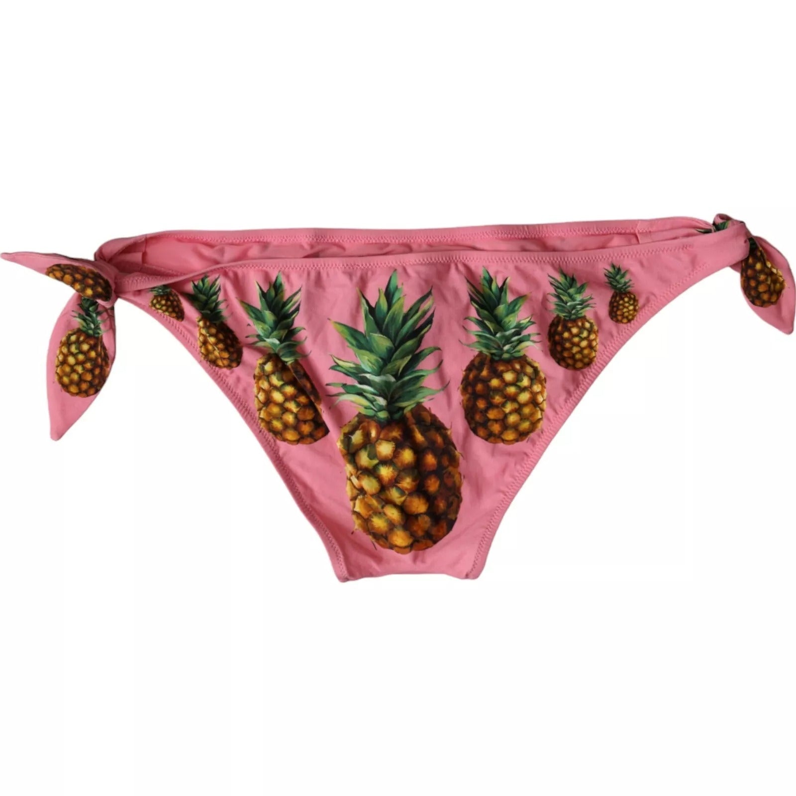 Dolce & Gabbana Pink Ananas Badeanzug Bikini Bottom Bademode