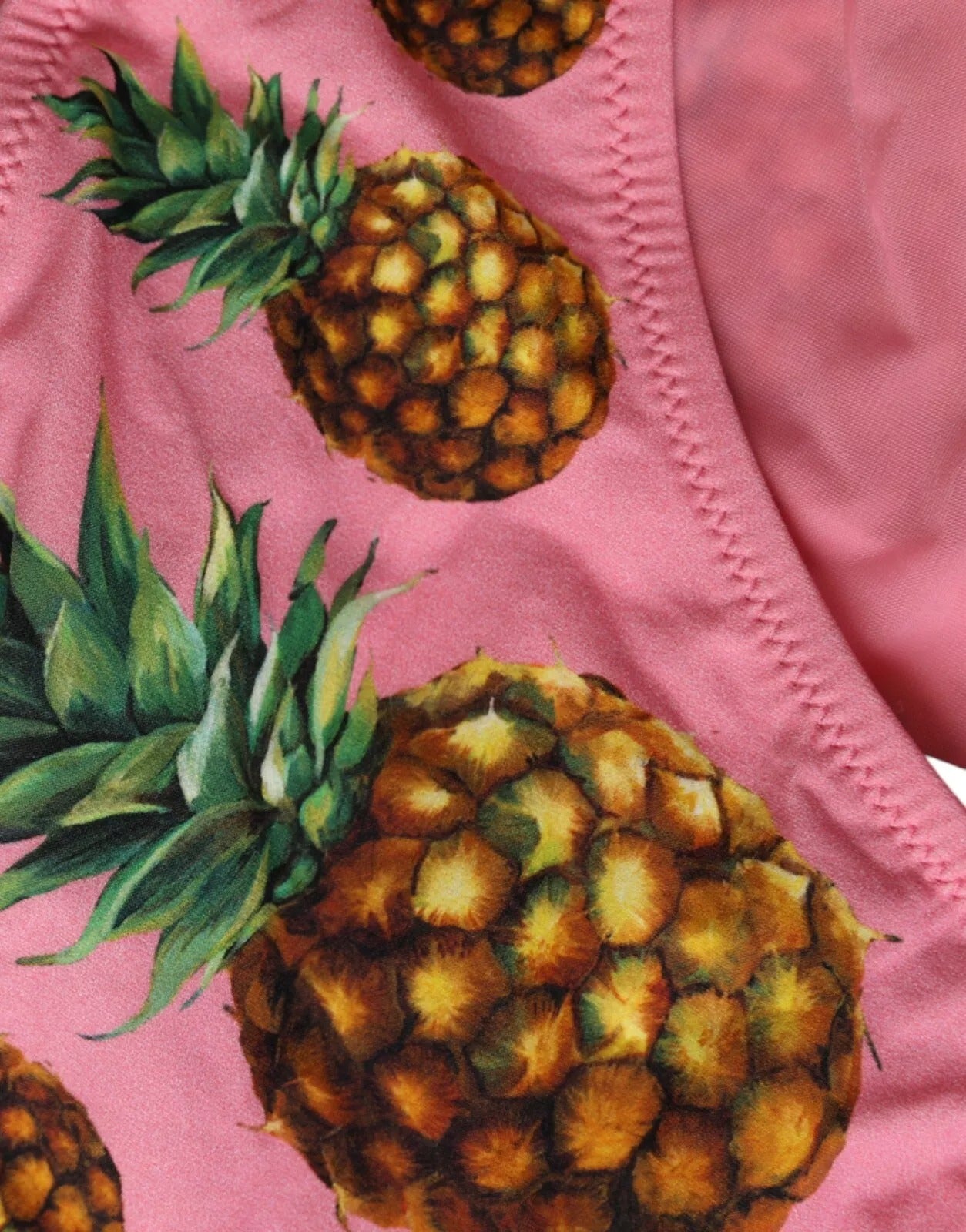 Dolce & Gabbana Pink Ananas Badeanzug Bikini Bottom Bademode