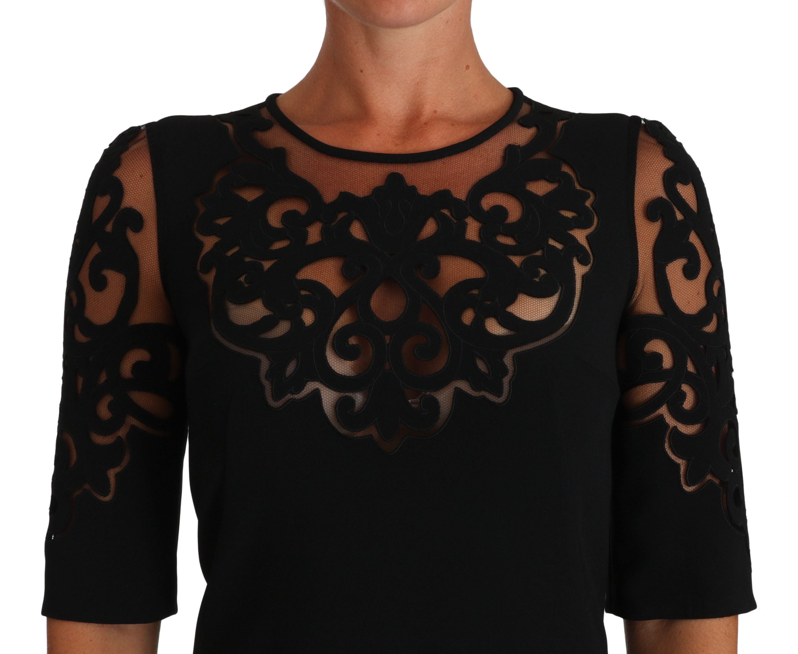 Dolce & Gabbana – Elegantes schwarzes Kleid mit Cut-Out-Detail