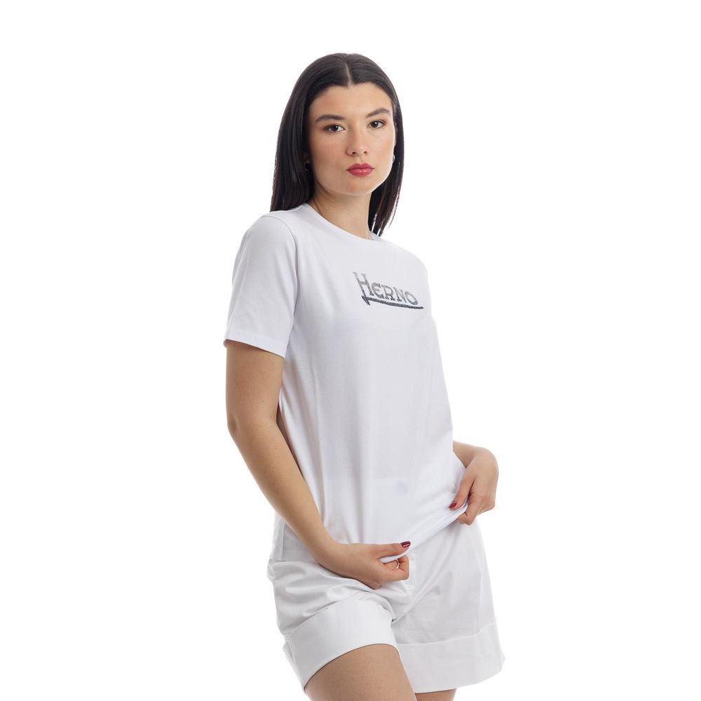 Topuri și tricou Herno din bumbac alb