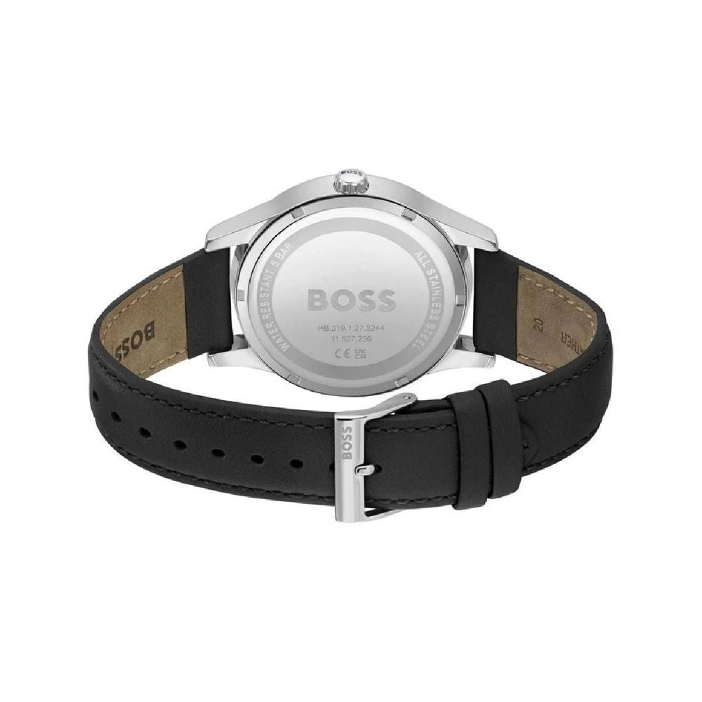 Hugo Boss Schwarze Lederuhr
