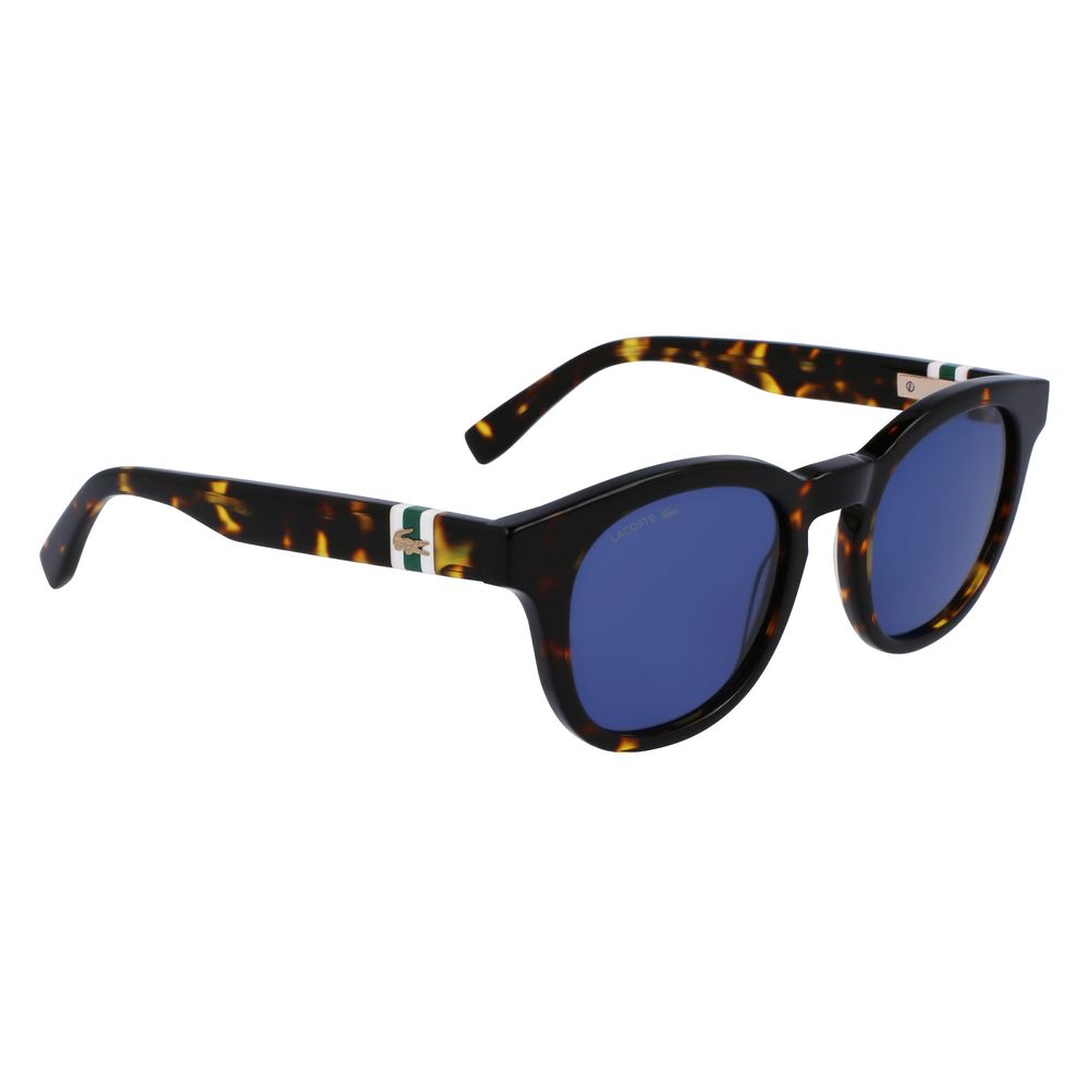 Lacoste – Braune Sonnenbrille aus Kalbshaar
