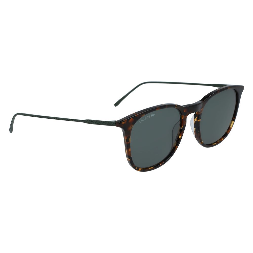 Lacoste – Braune Sonnenbrille aus Kalbshaar