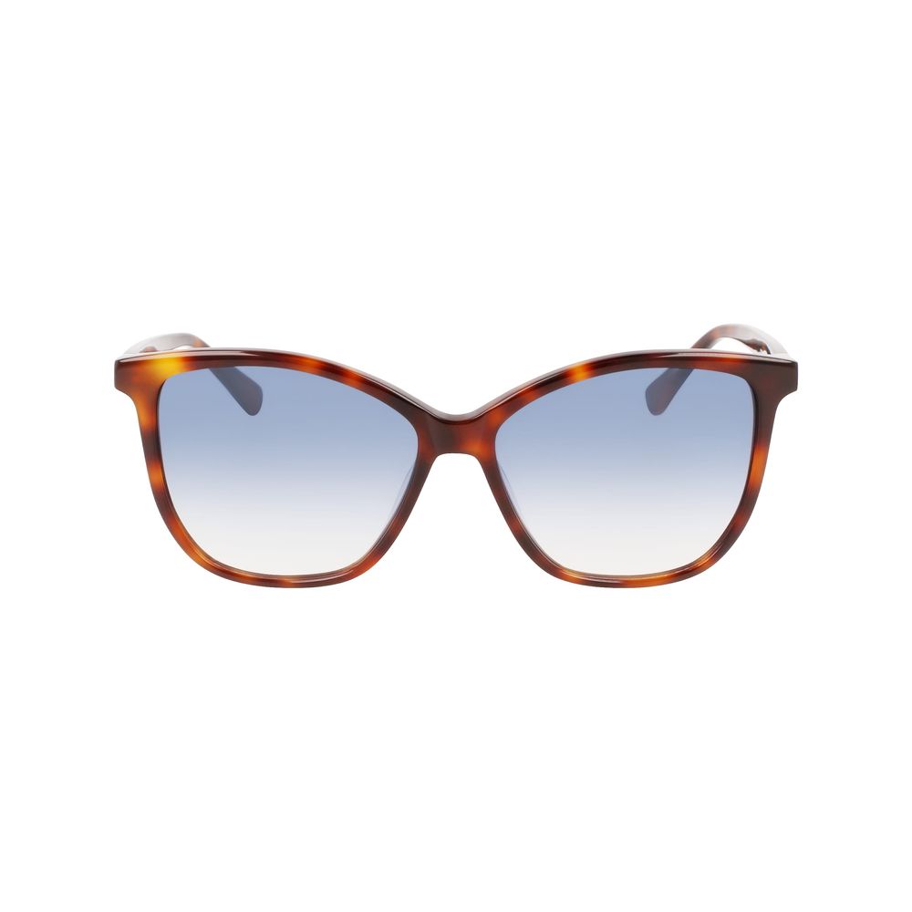 Ochelari de soare Longchamp maro cu model Haircalf