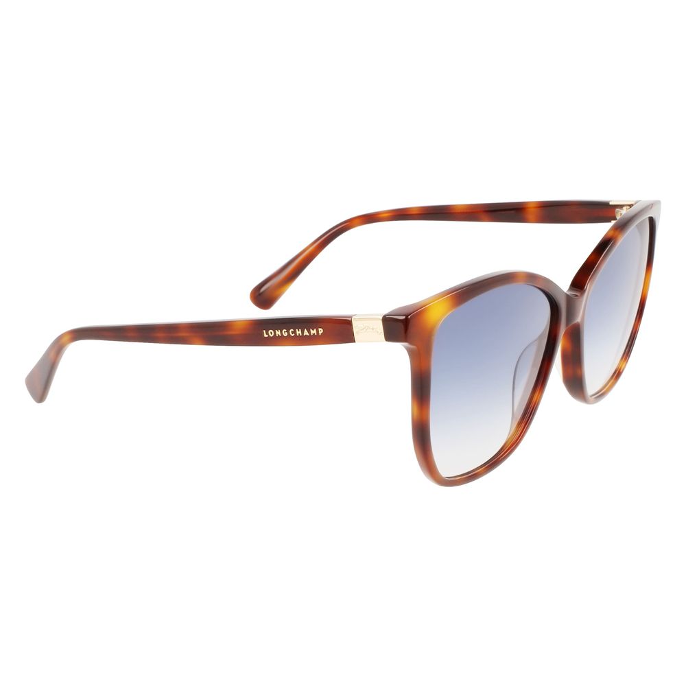 Ochelari de soare Longchamp maro cu model Haircalf