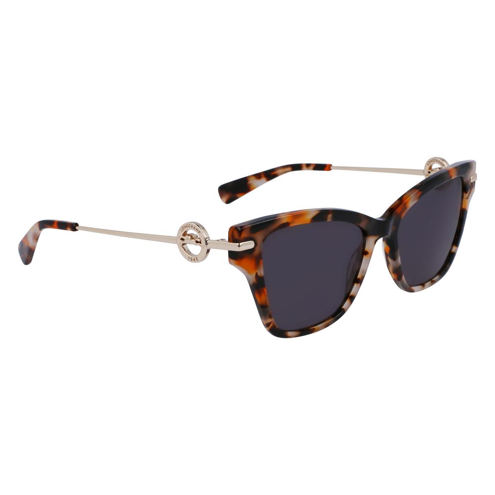 Ochelari de soare Longchamp maro cu model Haircalf