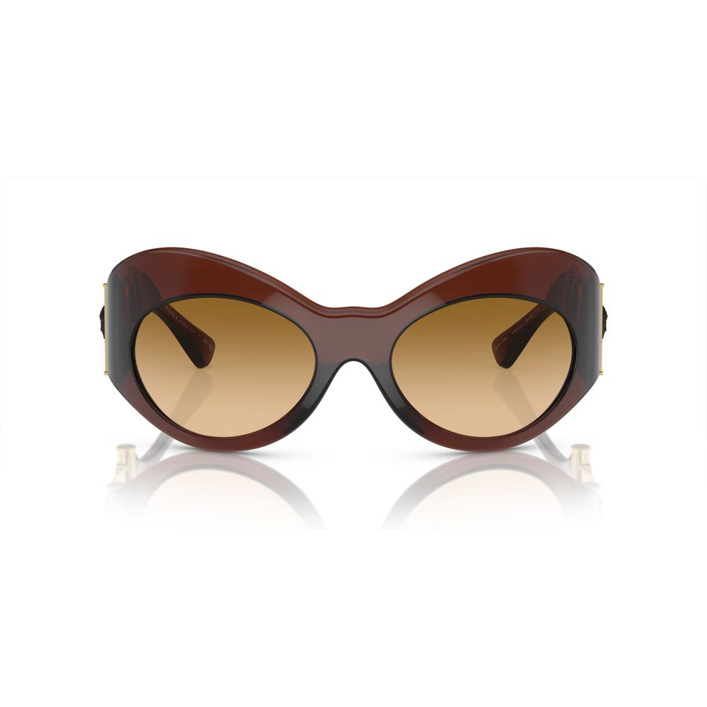 Versace – Braune Sonnenbrille aus Kalbshaar
