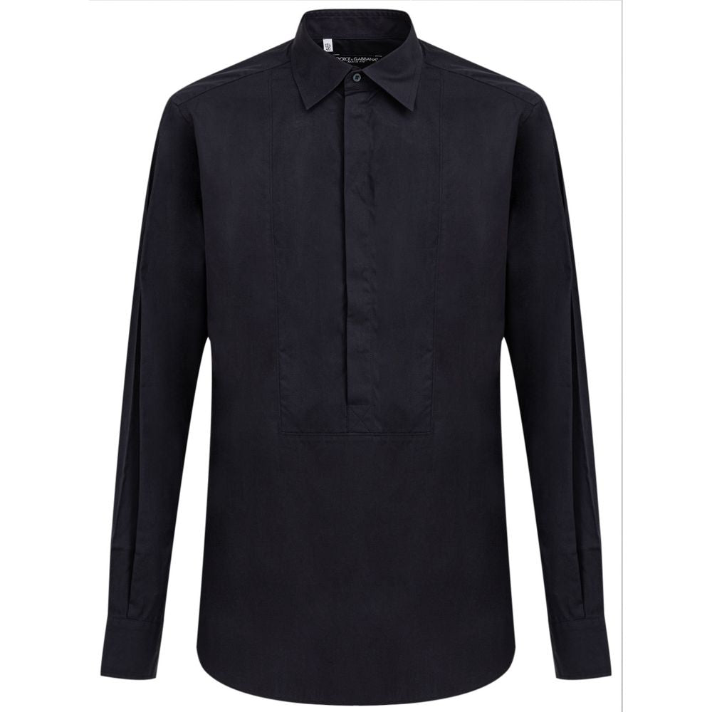 Marineblaues Baumwollhemd von Dolce & Gabbana