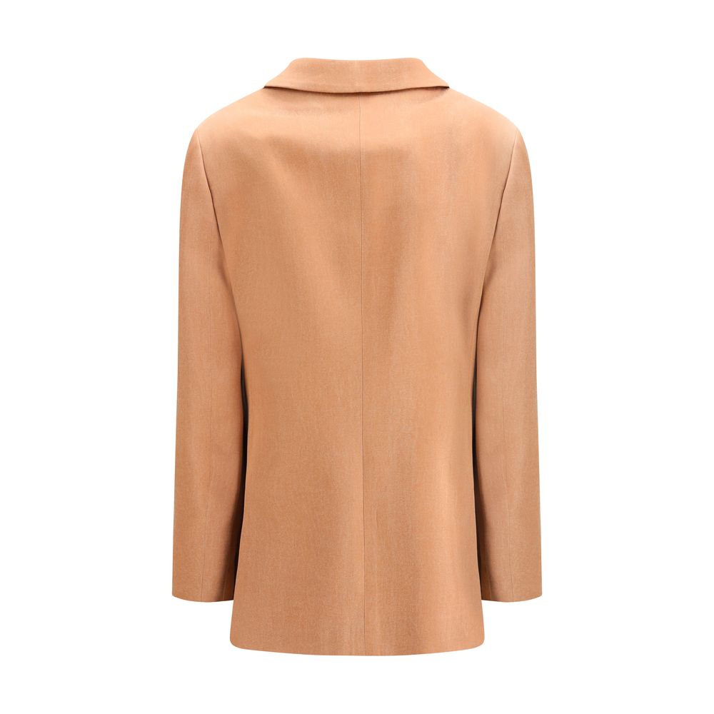 Giorgio Armani Zweireihiger Satin-Blazer