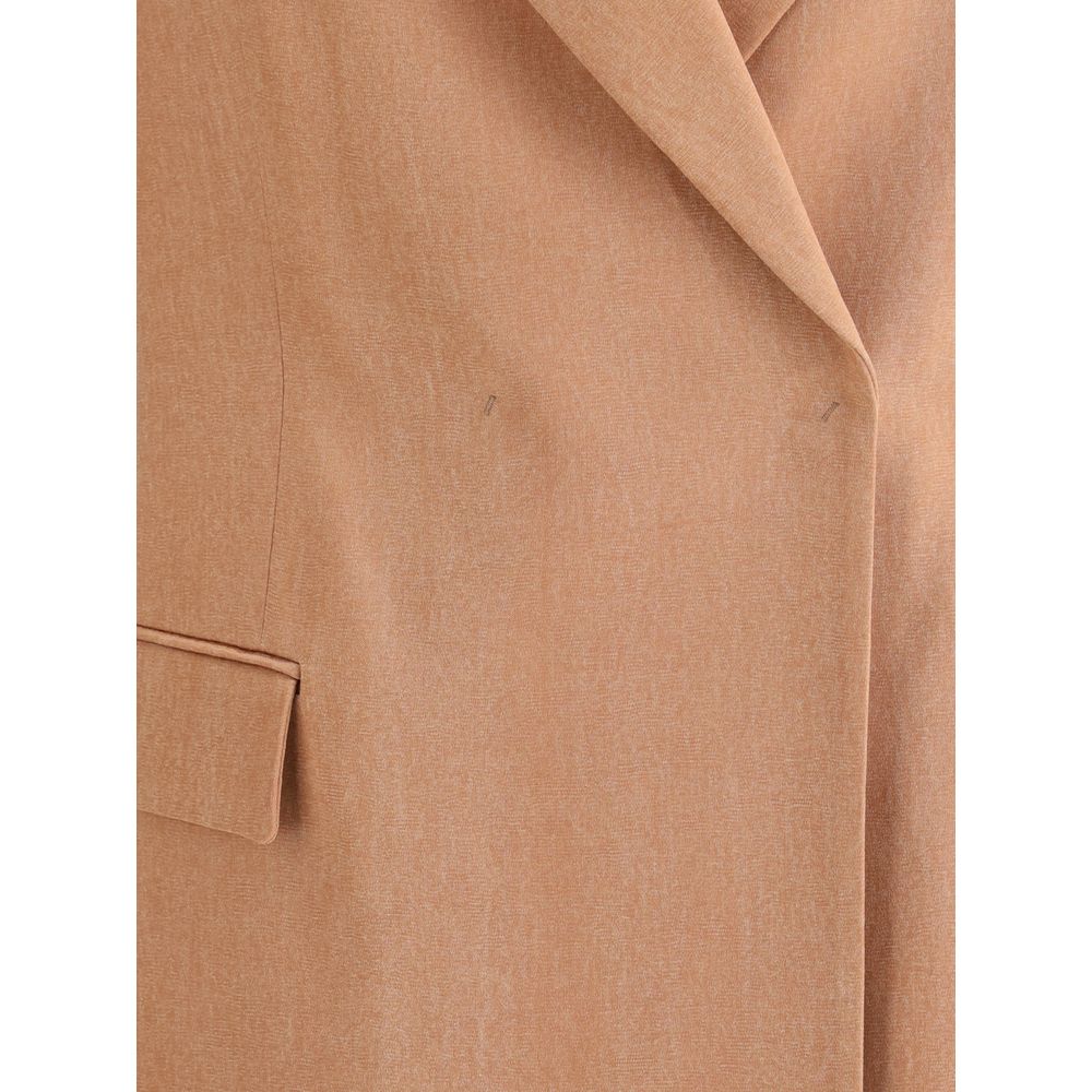 Giorgio Armani Zweireihiger Satin-Blazer