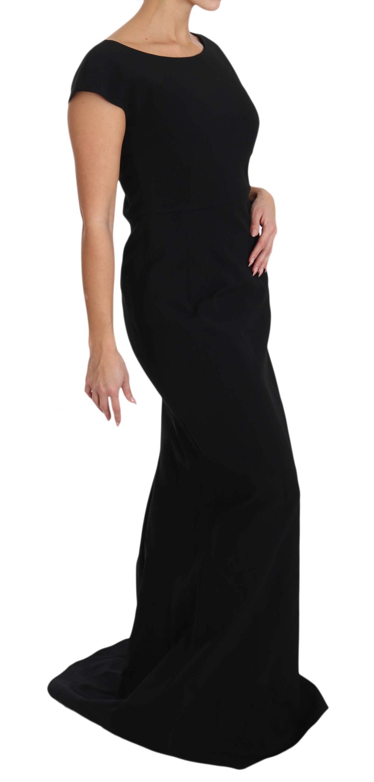 Dolce & Gabbana Elegantes schwarzes Maxi-Etuikleid