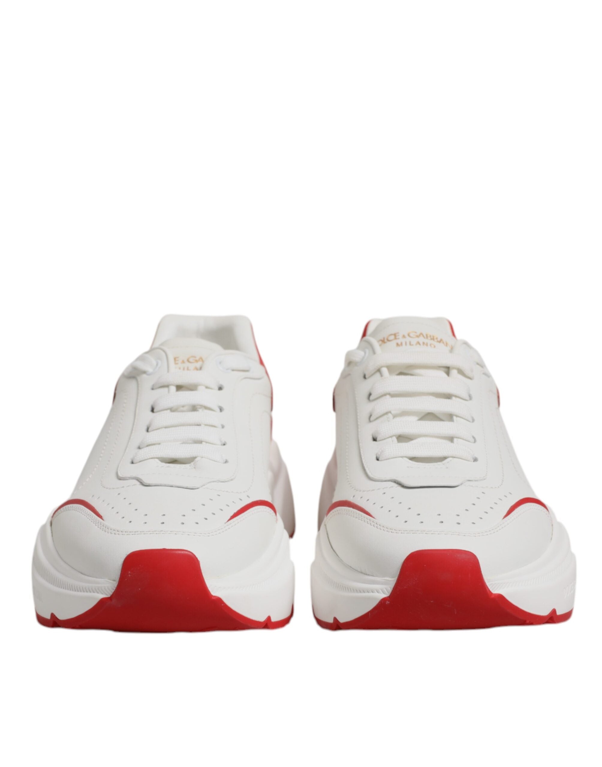 Dolce & Gabbana Daymaster Herren Sneakers aus weißem und rotem Leder