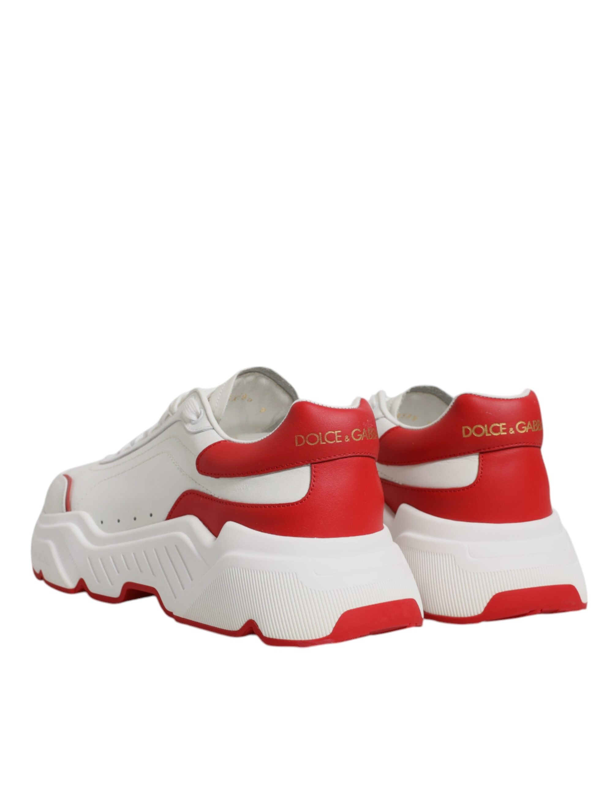 Dolce & Gabbana Daymaster Herren Sneakers aus weißem und rotem Leder