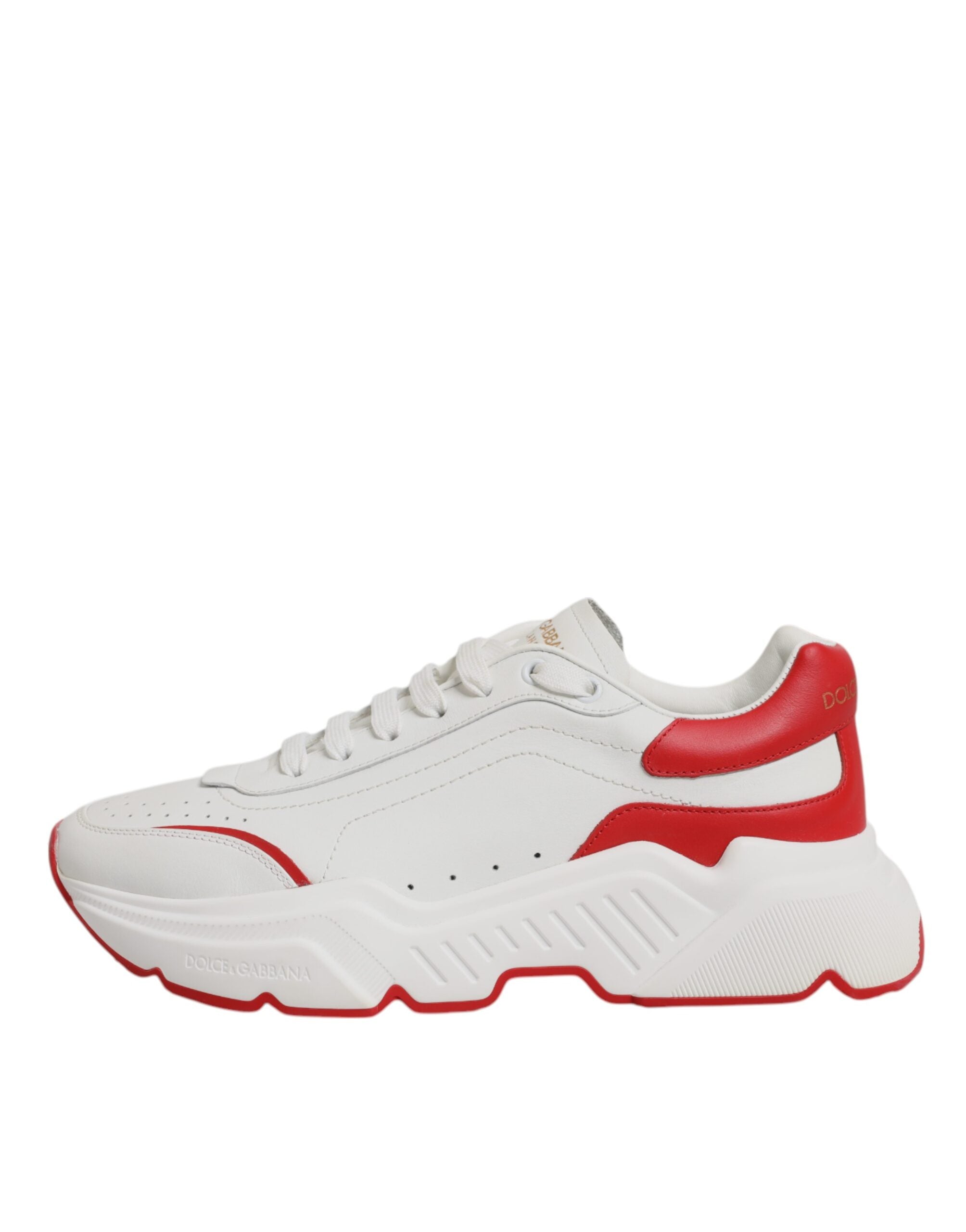 Dolce & Gabbana Daymaster Herren Sneakers aus weißem und rotem Leder