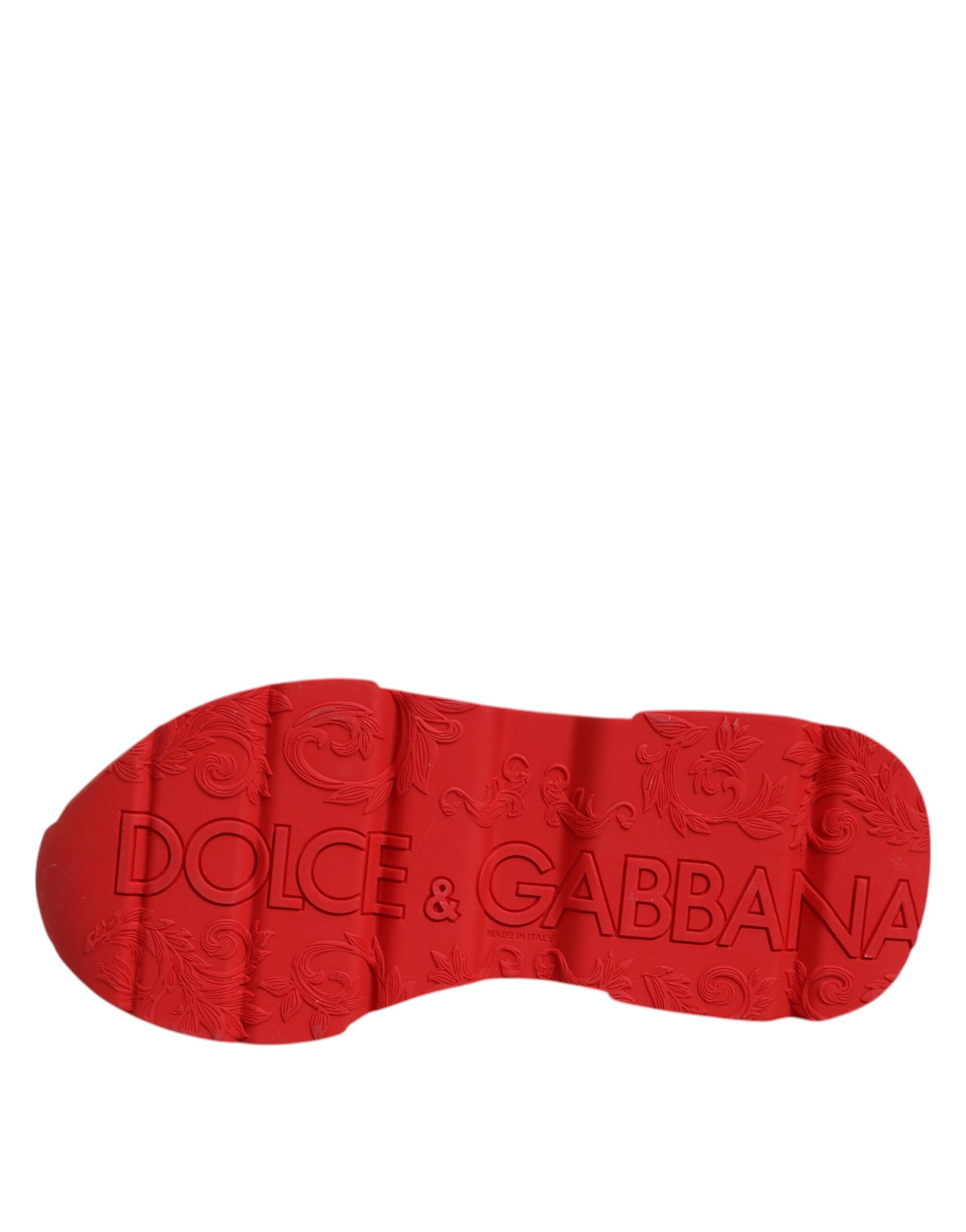 Dolce & Gabbana Daymaster Herren Sneakers aus weißem und rotem Leder