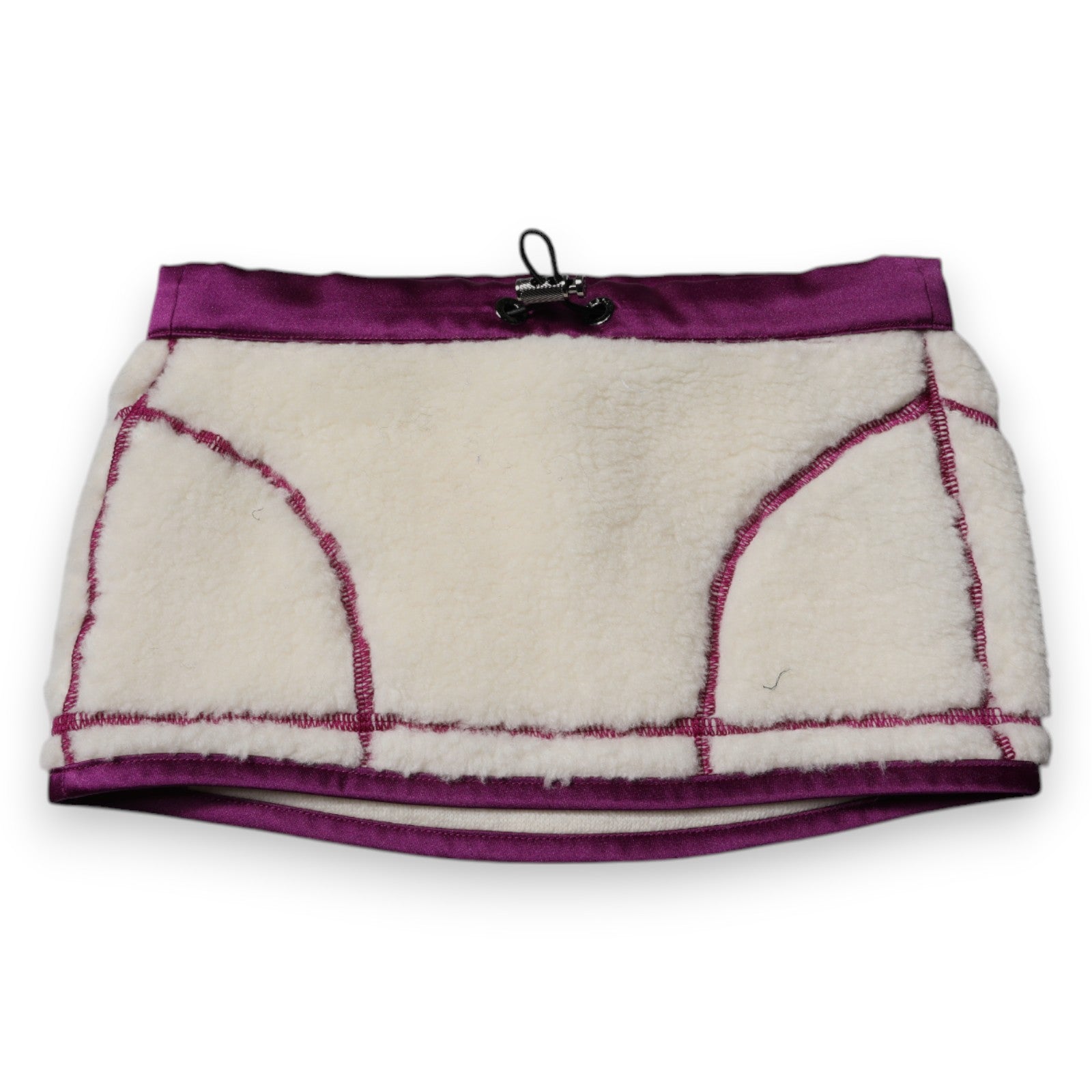 Eșarfă Dolce & Gabbana din fleece alb-violet din cașmir