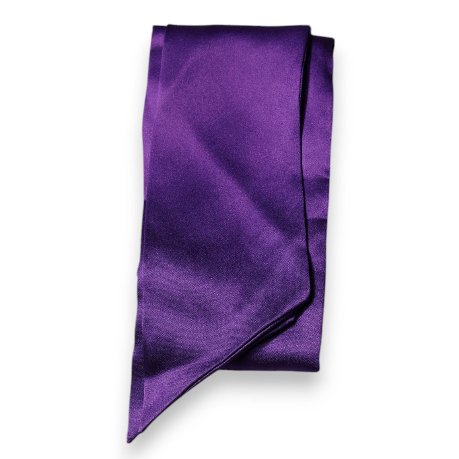Eșarfă Dolce & Gabbana din mătase satinată violet subțire cu guler