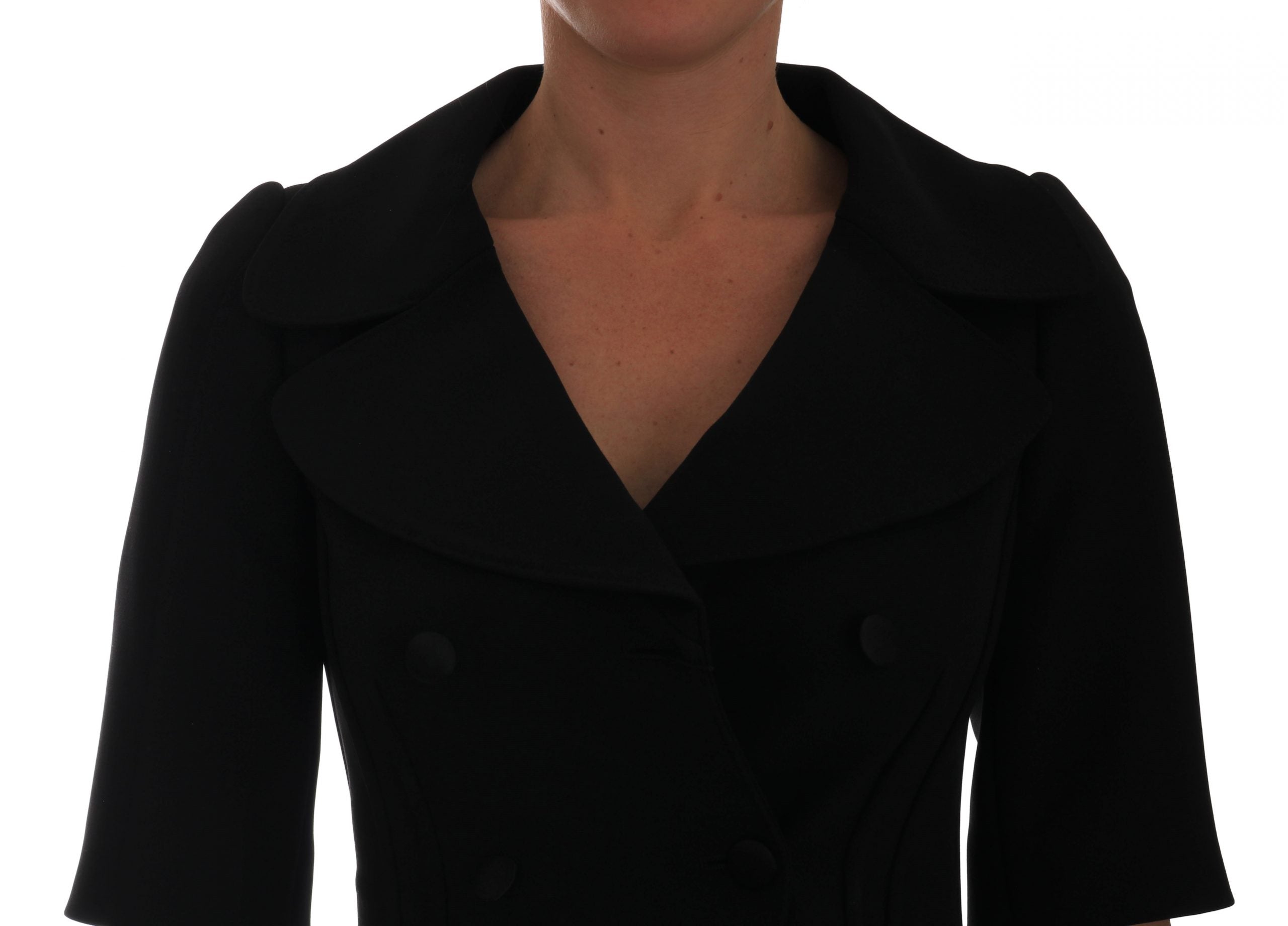 Dolce & Gabbana Schicker schwarzer kurzer Zweireiher-Blazer