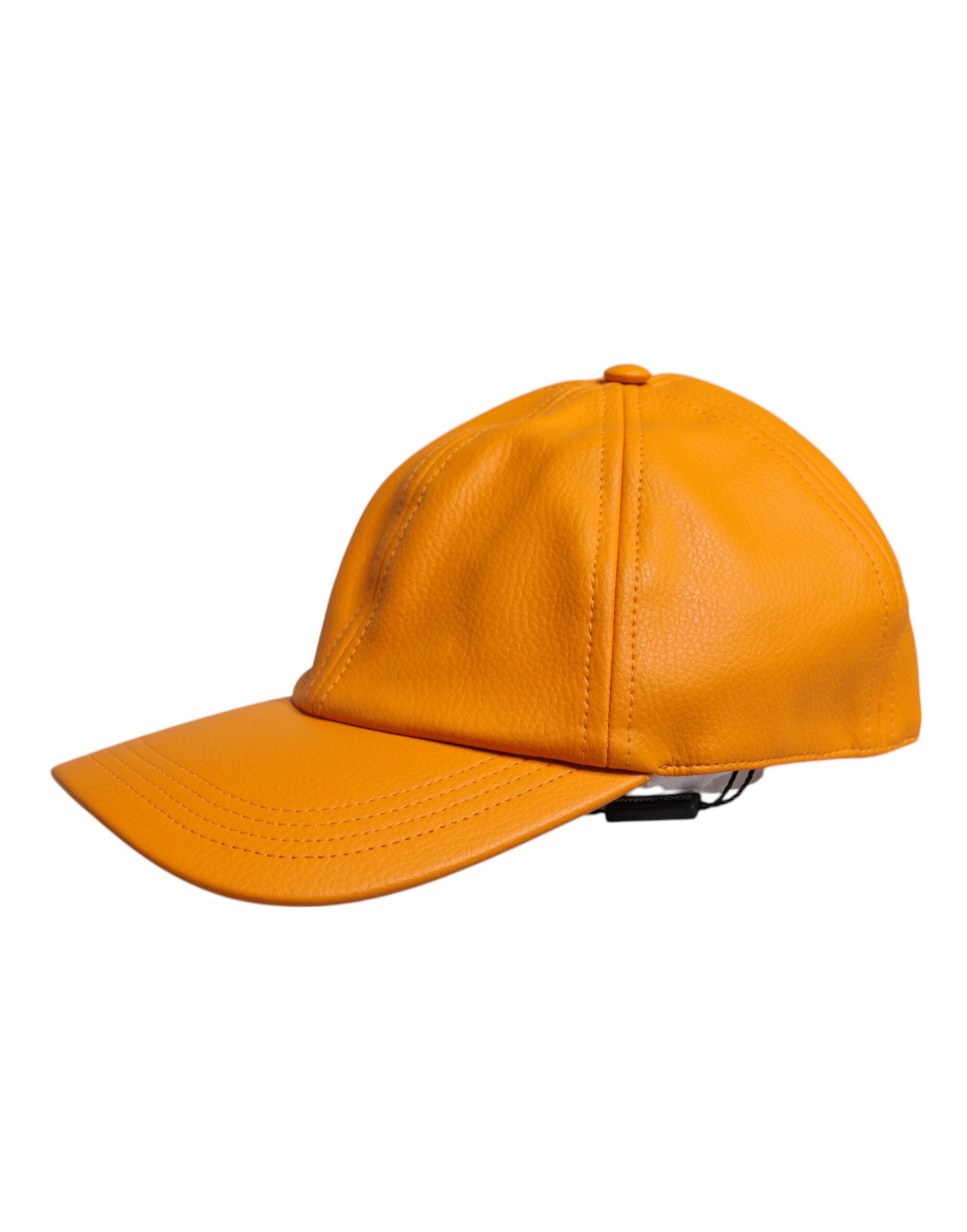 Șapcă de baseball Dolce & Gabbana portocalie din bumbac cu 6 panouri