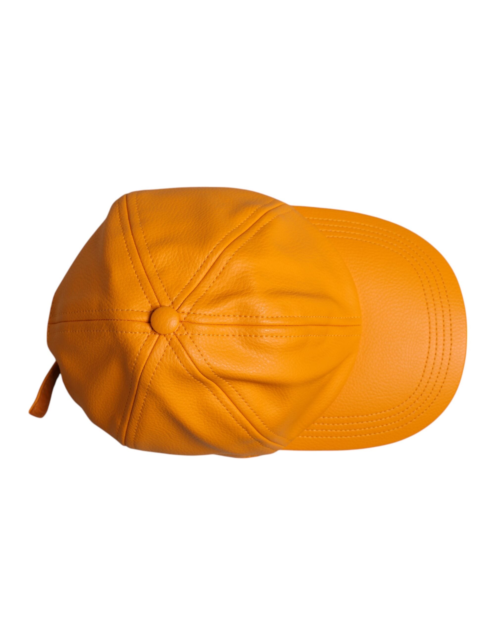 Șapcă de baseball Dolce & Gabbana portocalie din bumbac cu 6 panouri