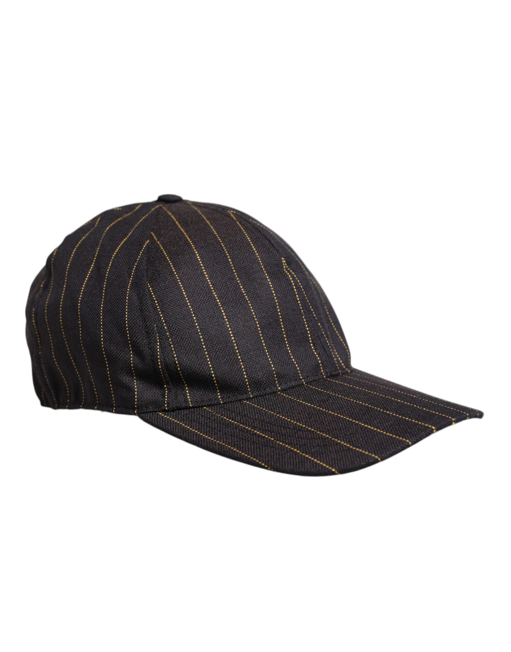 Șapcă de baseball Dolce & Gabbana cu 6 panouri din bumbac și dungi maro