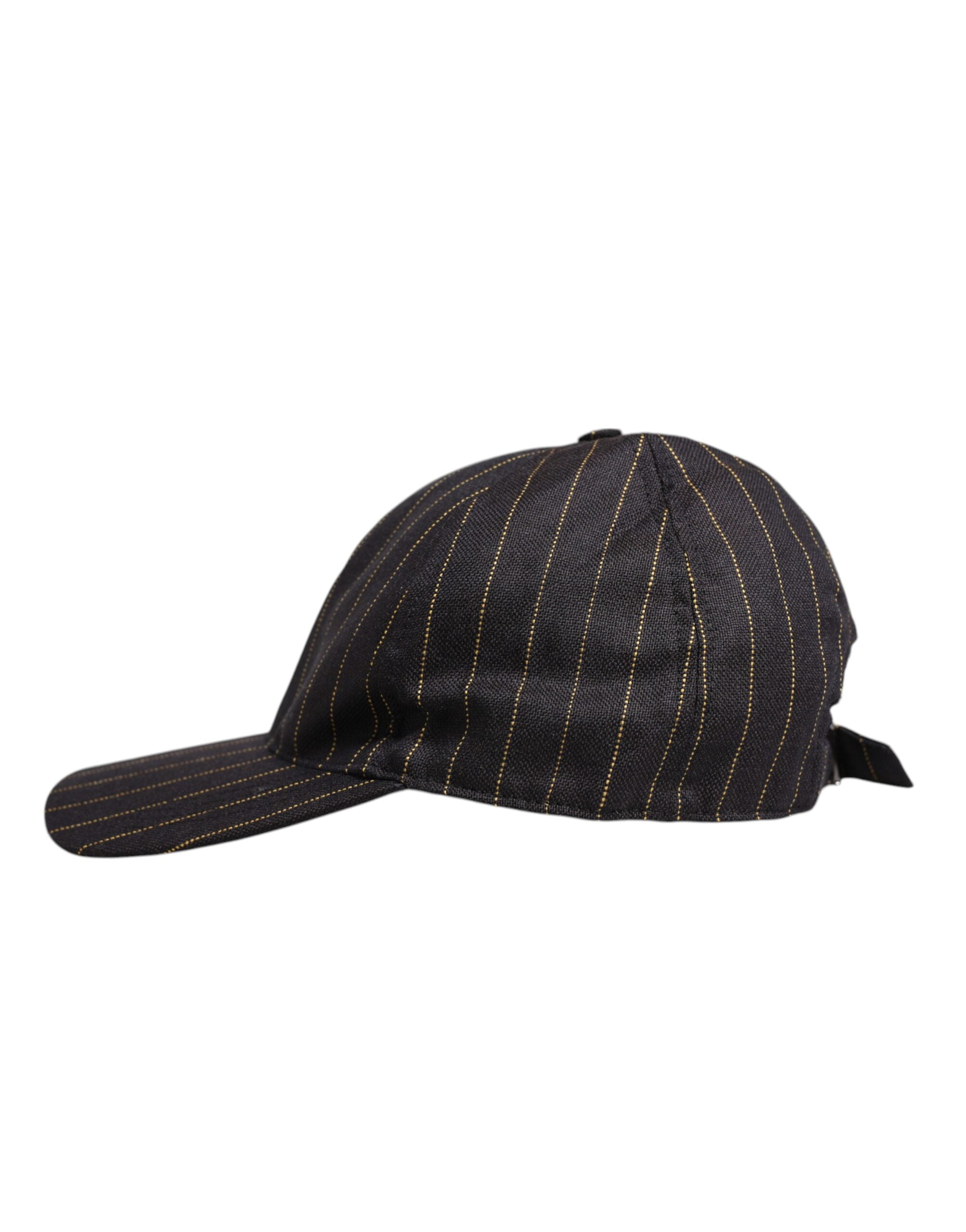 Șapcă de baseball Dolce & Gabbana cu 6 panouri din bumbac și dungi maro