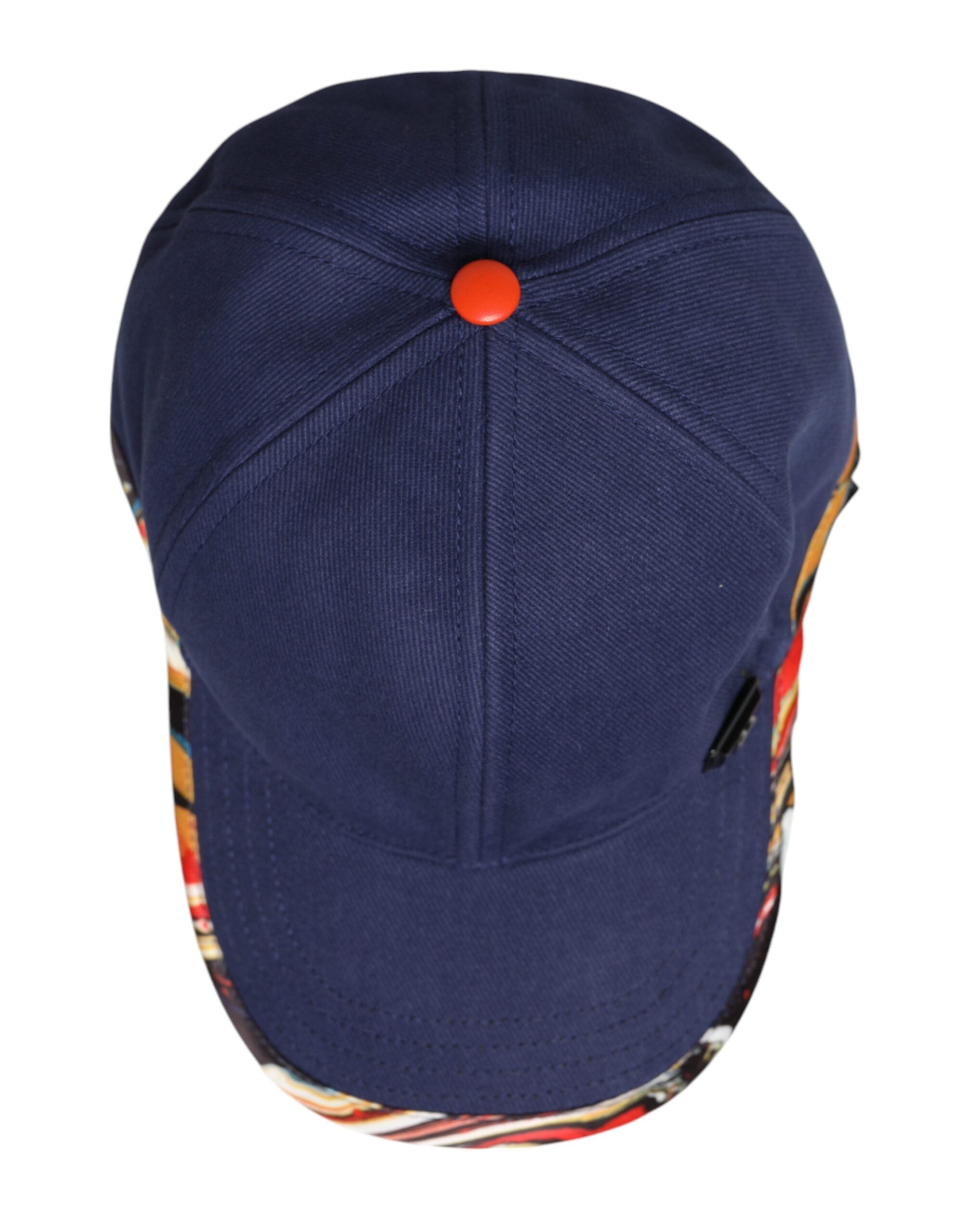 Șapcă de baseball Dolce & Gabbana albastră din bumbac cu 6 panouri