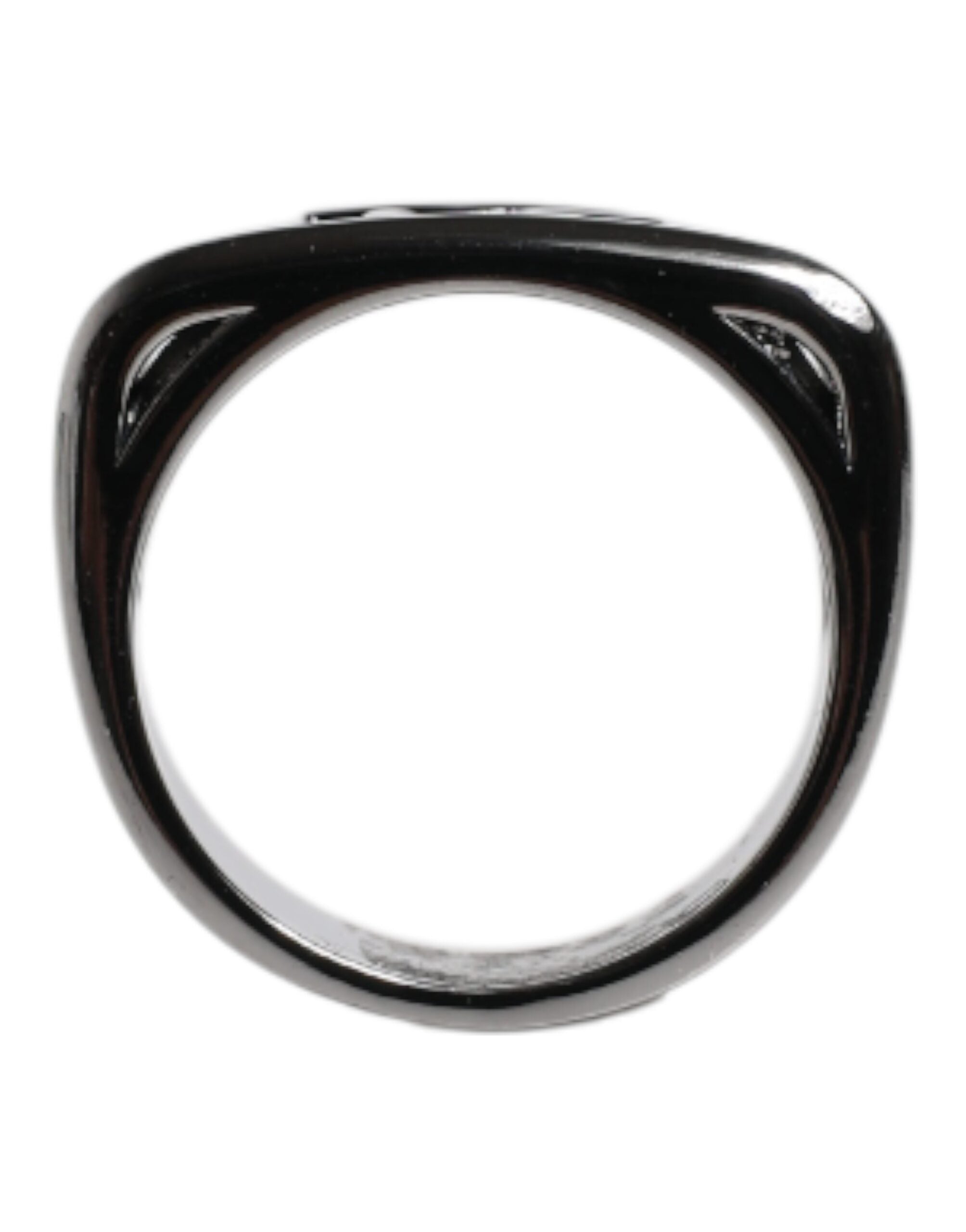 Dolce & Gabbana Ring mit Anello DG-Logo aus silberfarbenem Messing