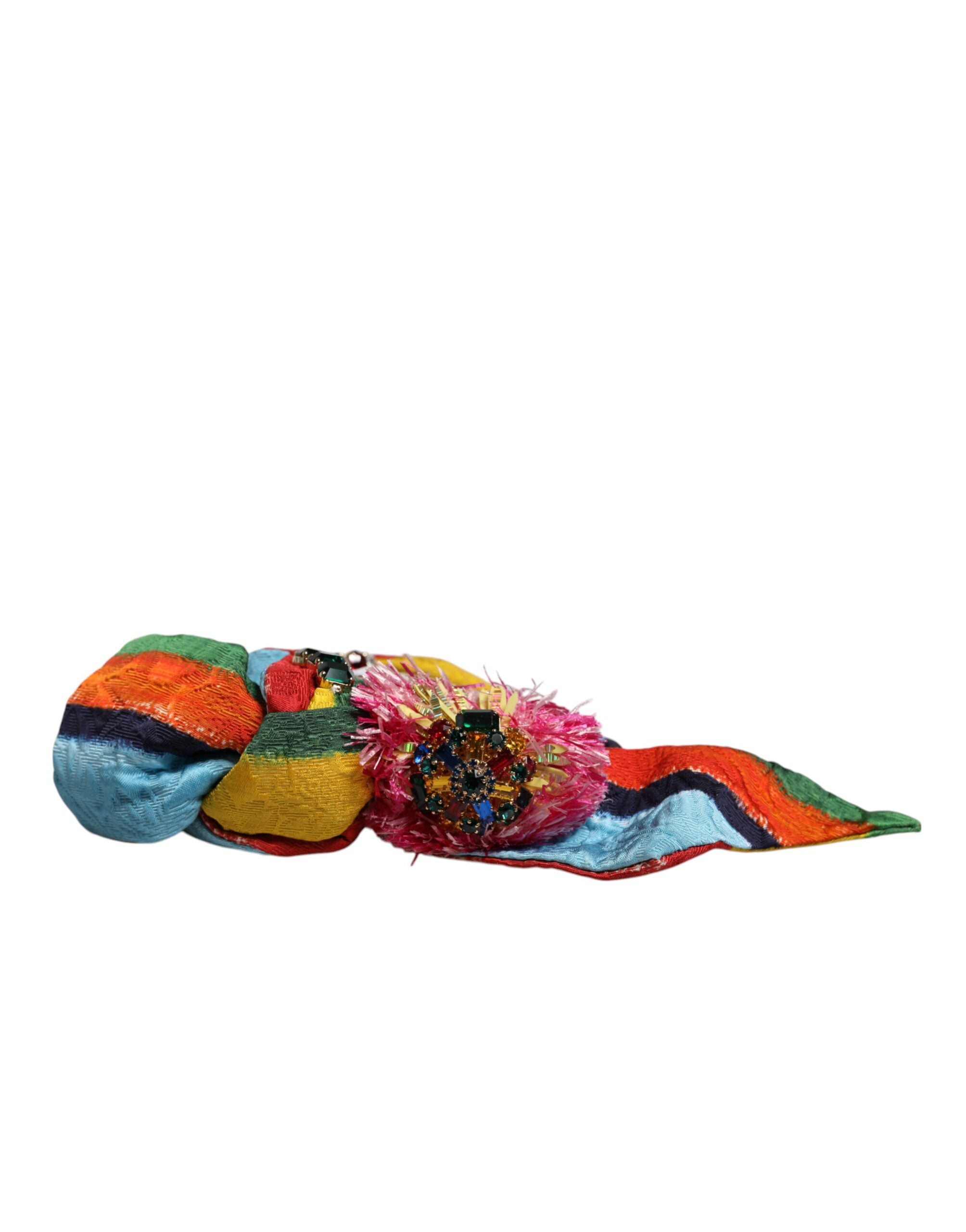 Bentiță Dolce & Gabbana cu diademă și cristale florale multicolore