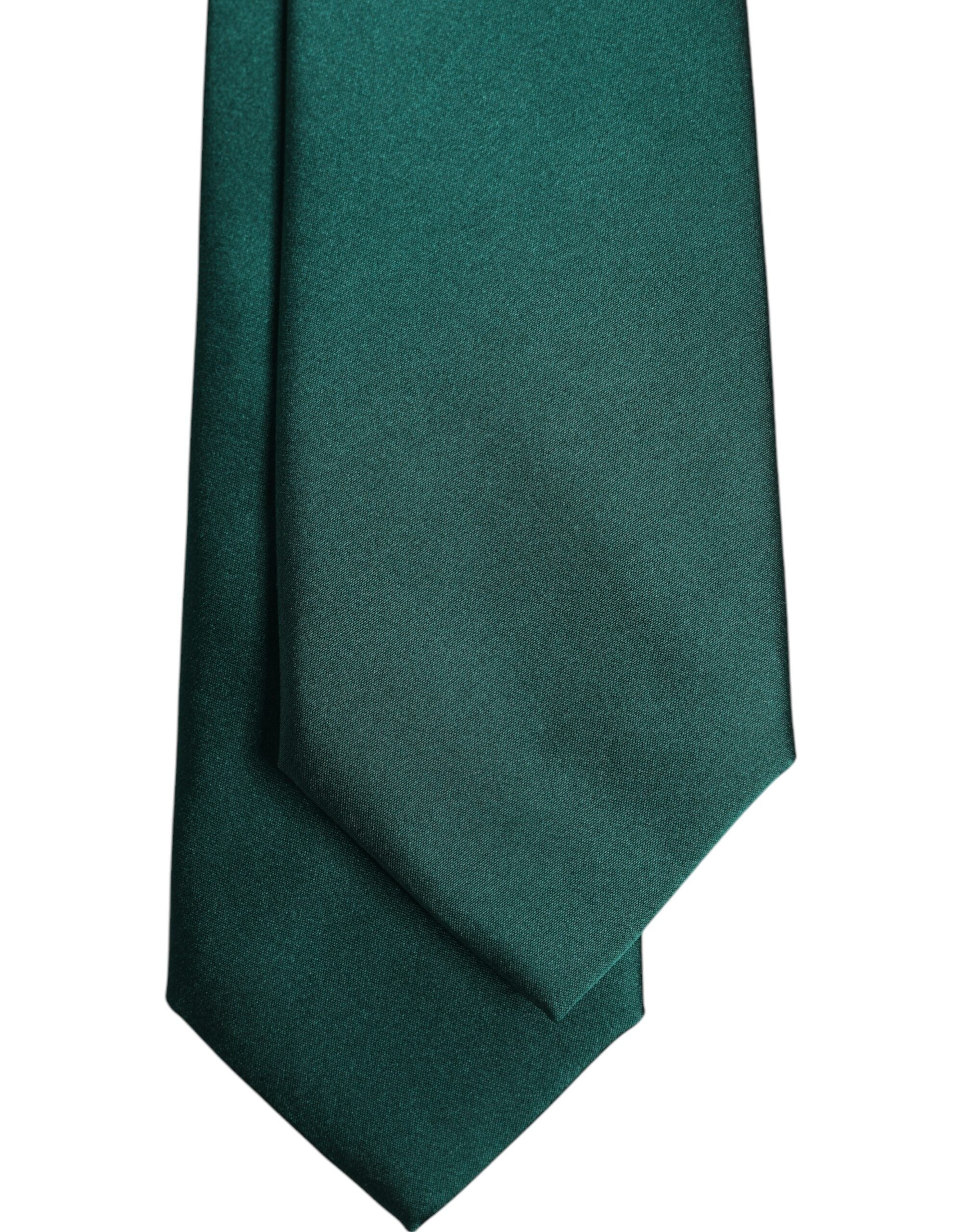 Cravată ajustabilă Dolce & Gabbana din bumbac solid verde
