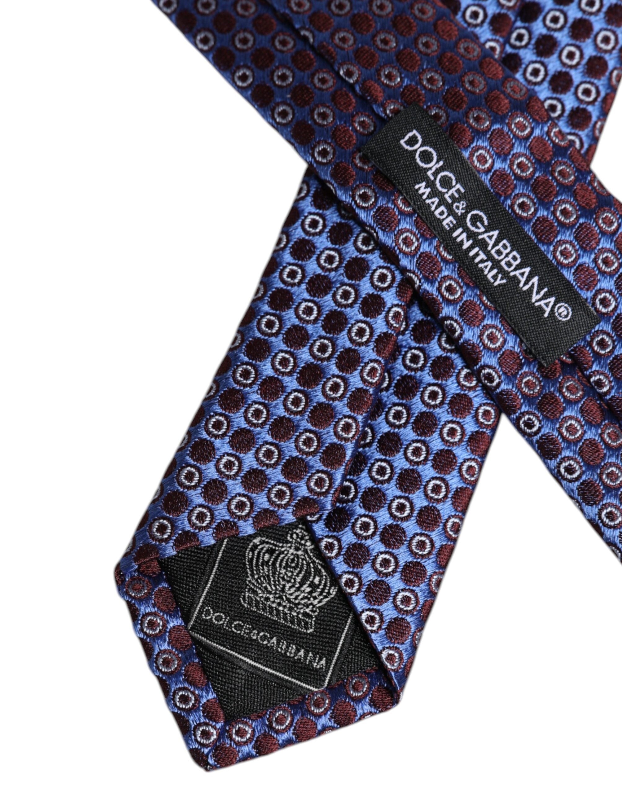 Cravată ajustabilă din mătase cu cercuri multicolore Dolce & Gabbana
