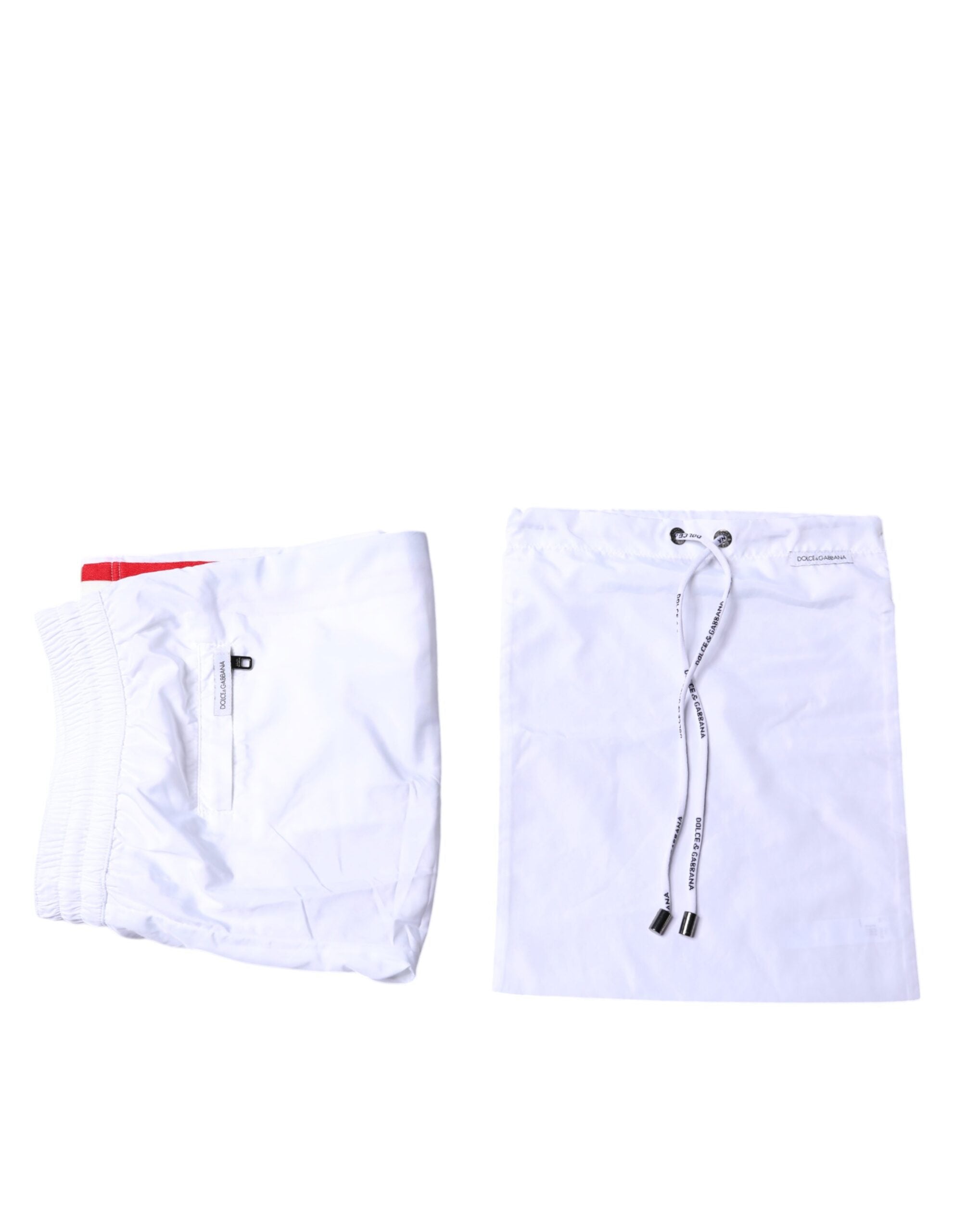 Dolce & Gabbana – Strandshorts mit weißen Streifen, 2-teilige Bademode