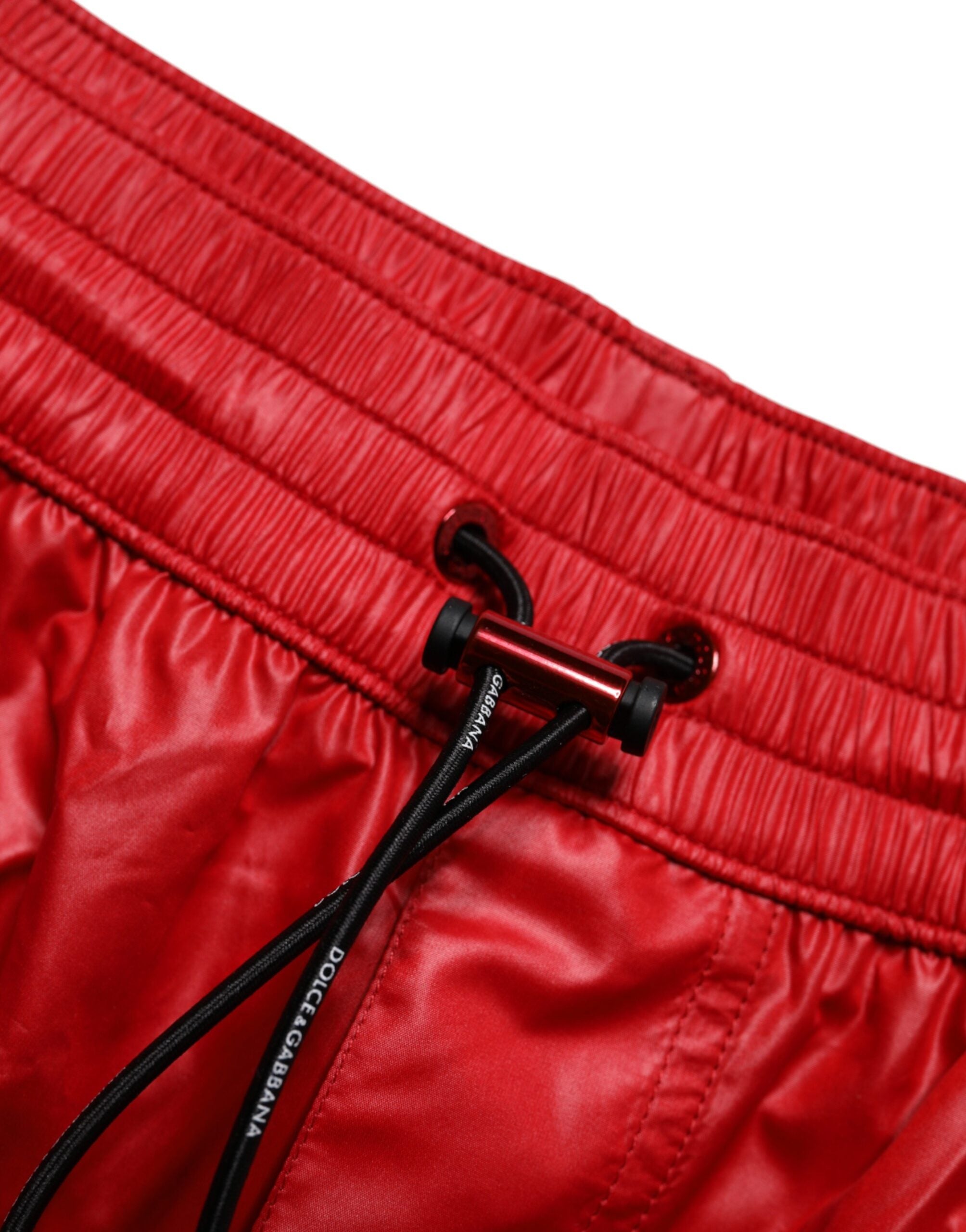 Dolce & Gabbana – Rote Polyester-Strandshorts, 2-teilige Bademode