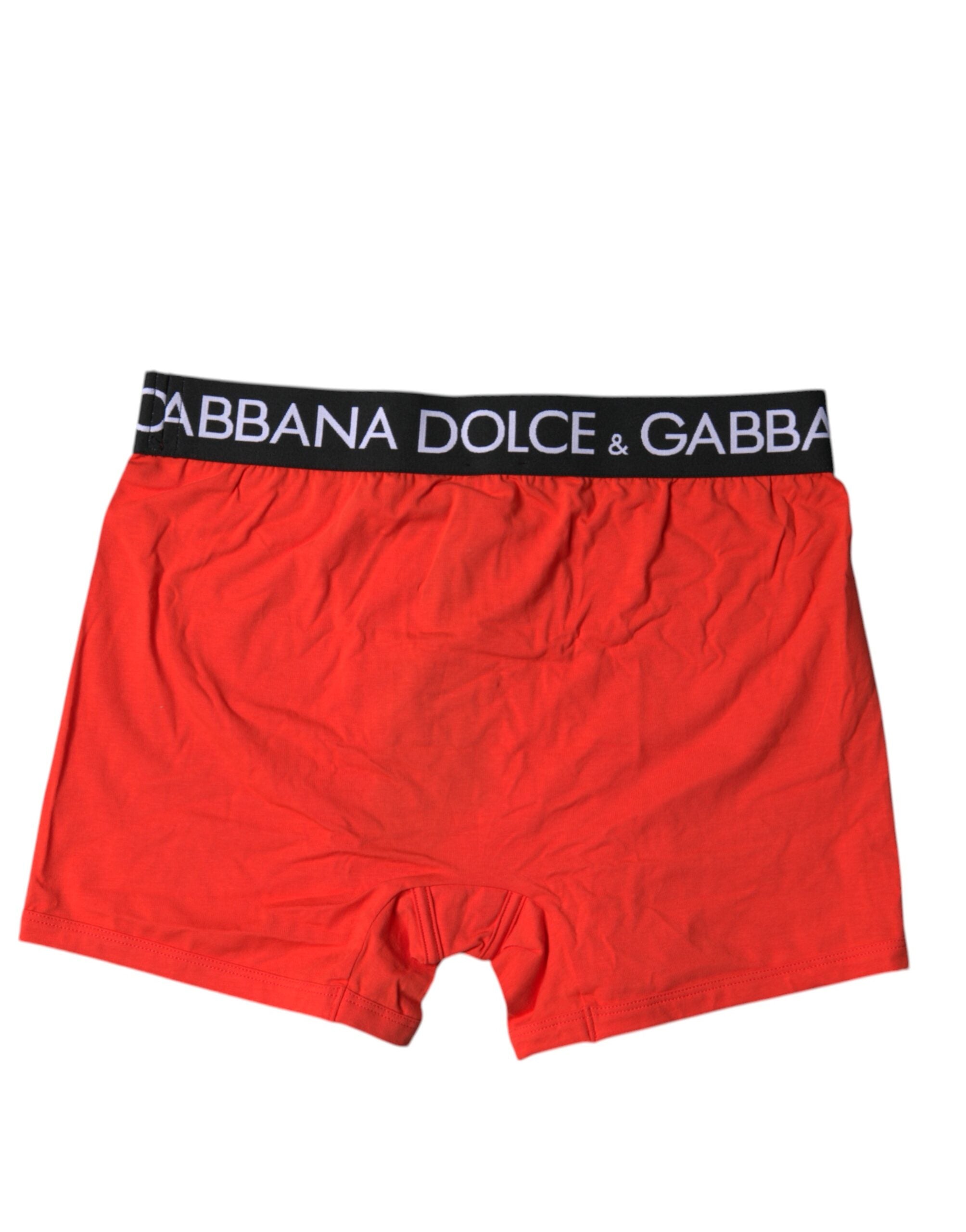 Dolce & Gabbana – Rote Boxershorts aus Stretch-Baumwolle für Herren in regulärer Passform
