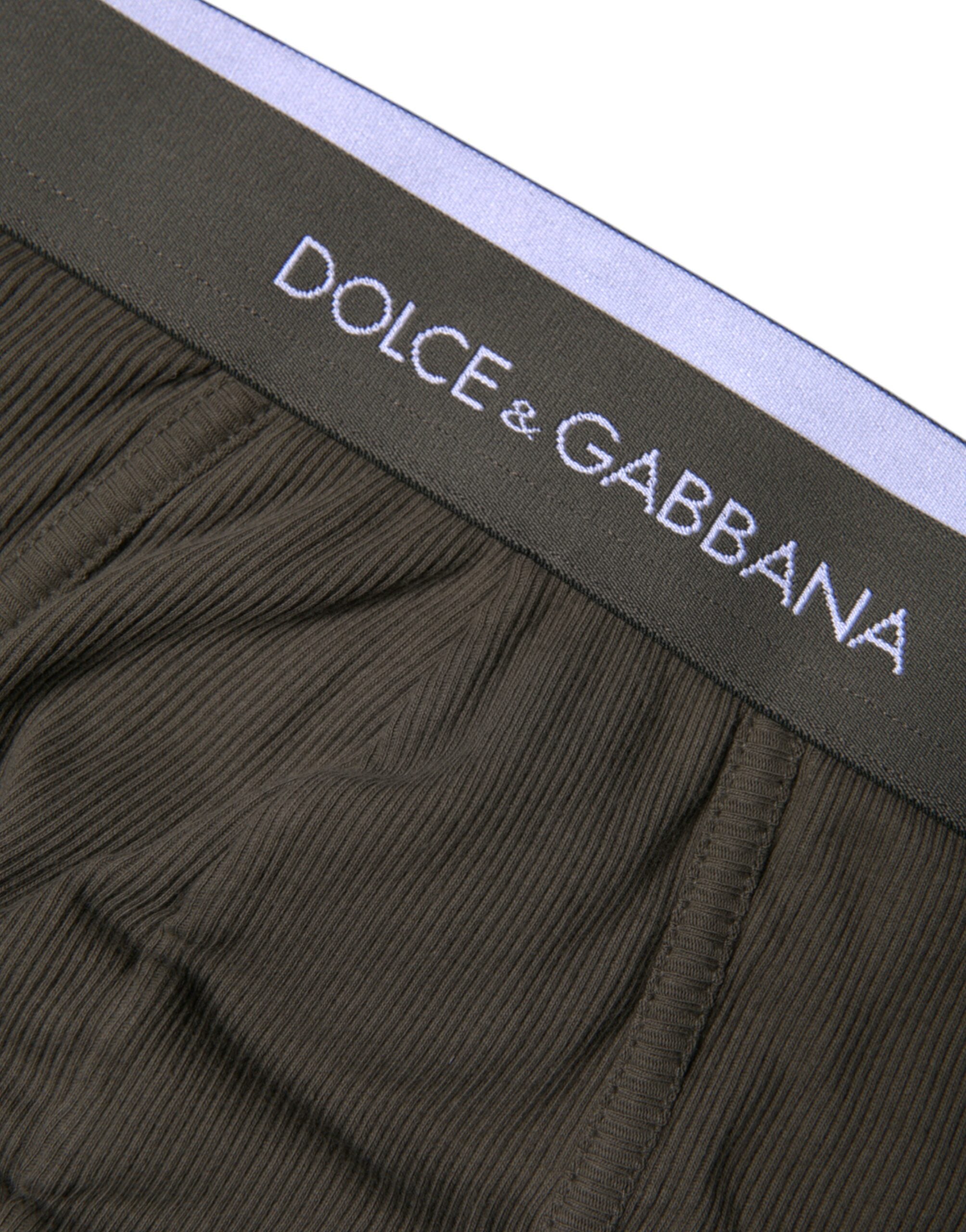 Dolce & Gabbana Herren Mid Slip Slip aus grauer Baumwolle