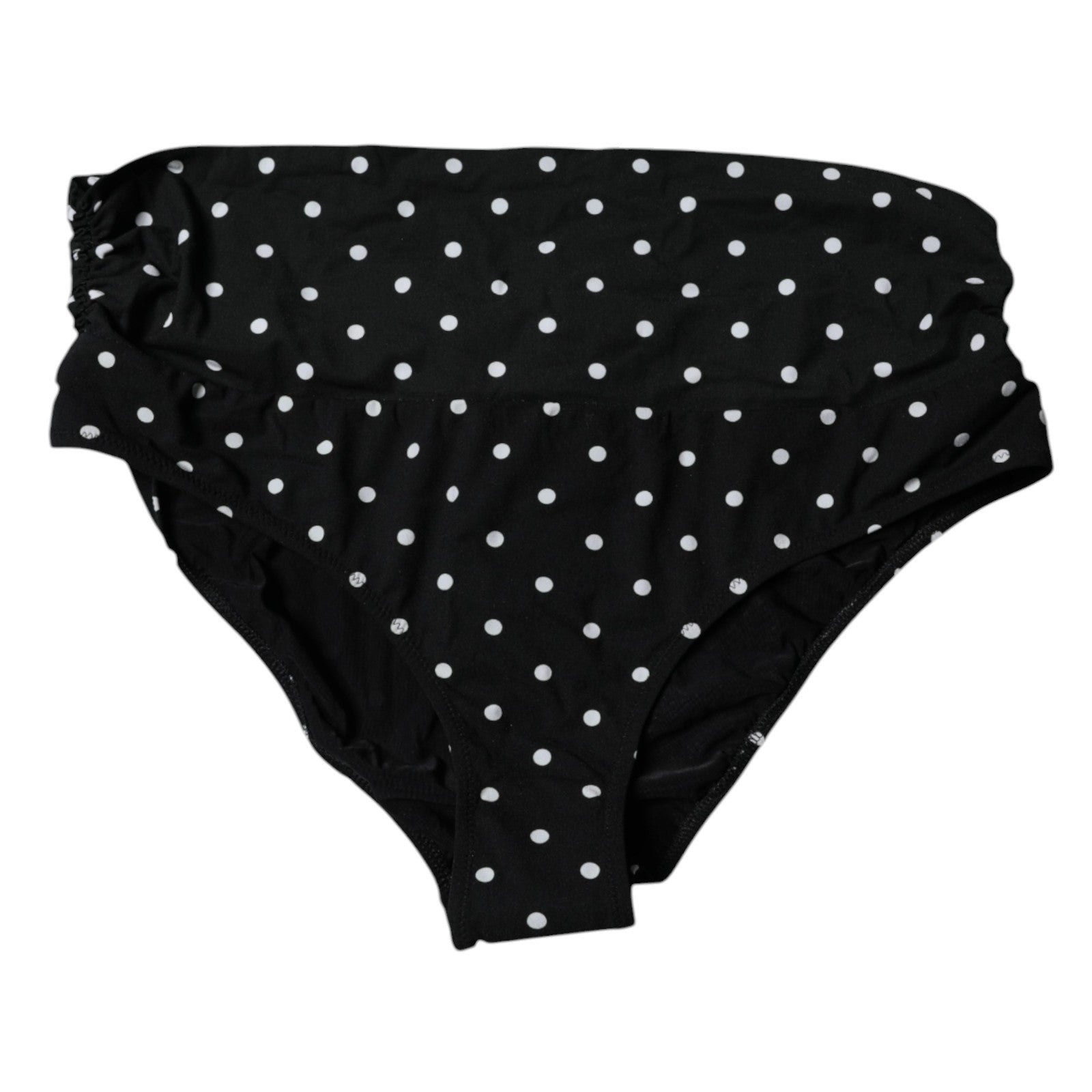 Dolce & Gabbana – Schwarzer Badeanzug mit Punkten, Bikinihose, Bademode