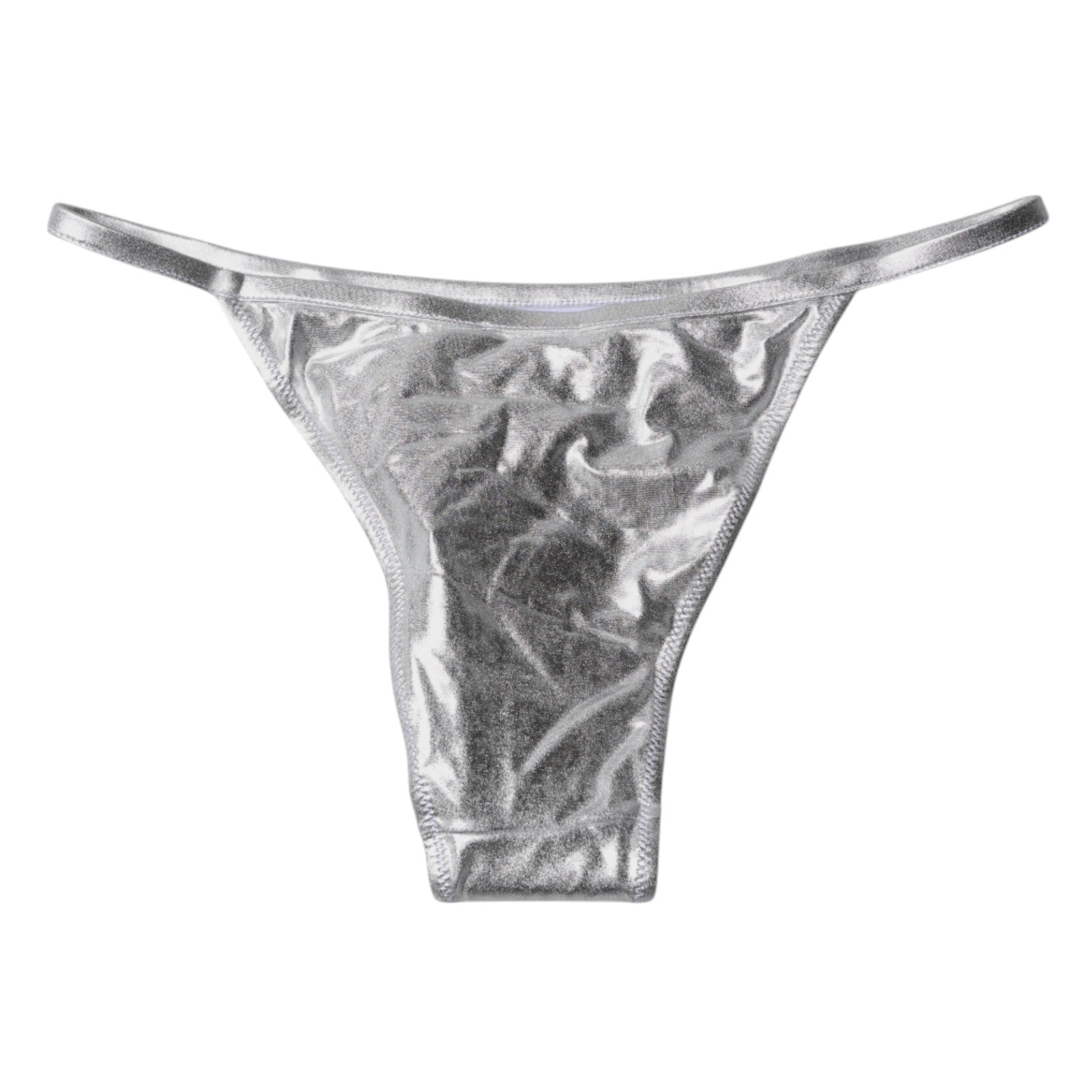 Dolce & Gabbana Silber Polyester Beachwear Bikini Bottom Bademode