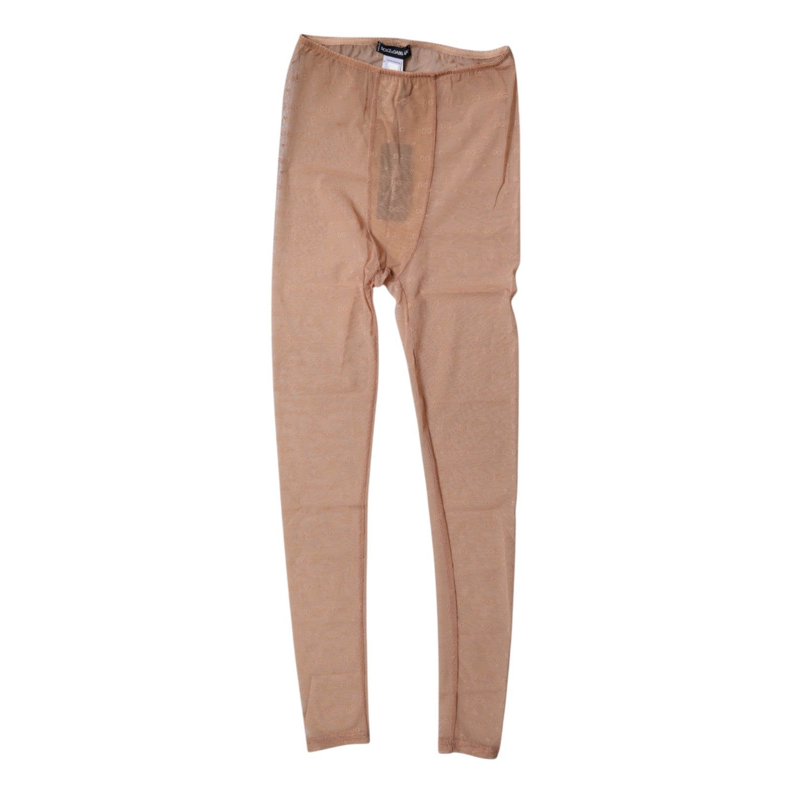 Dolce & Gabbana Nude Beige Logo Spitzen Dessous Höschen Unterwäsche