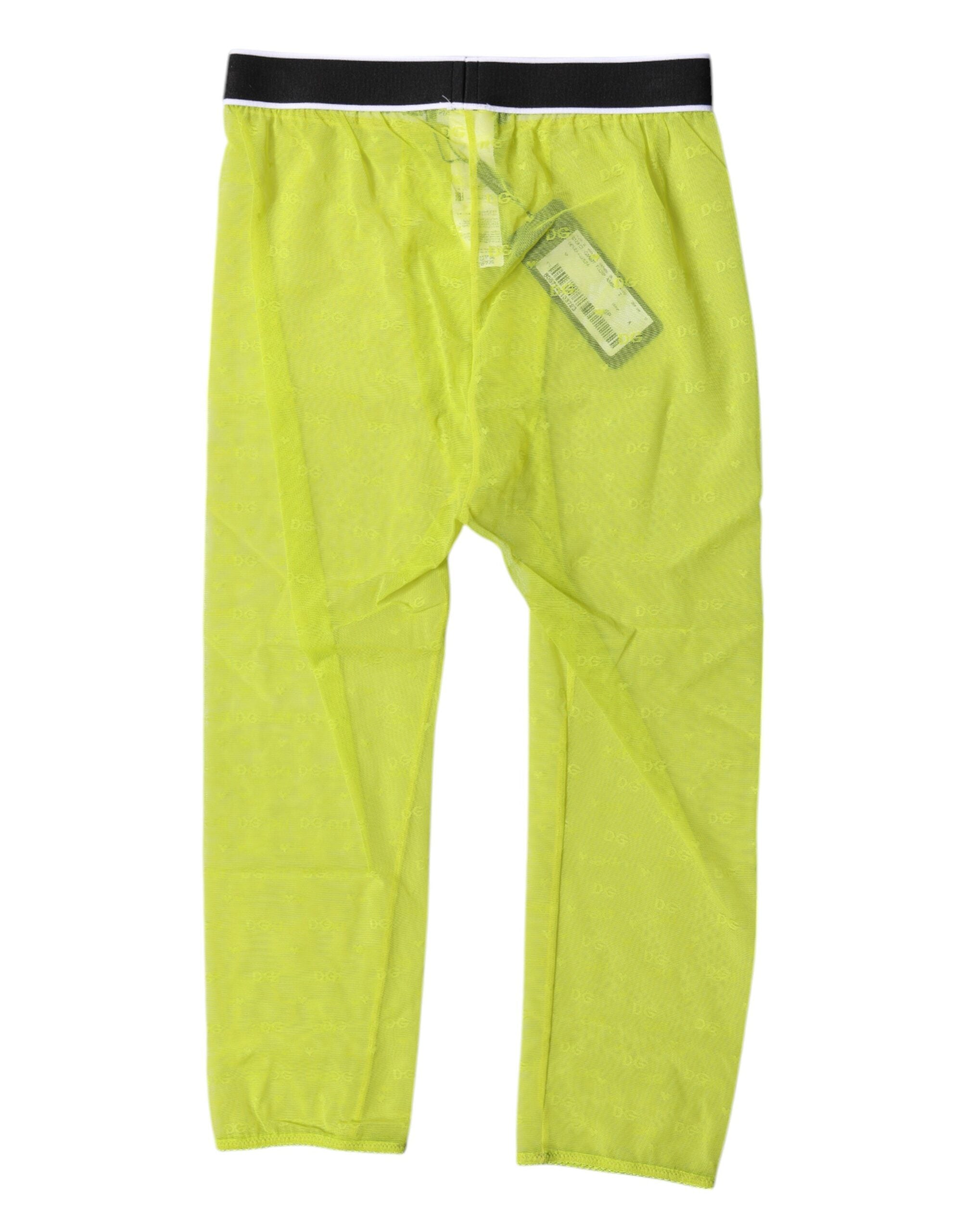 Dolce & Gabbana – Grüne Nylon-Shorts mit DG-Logo