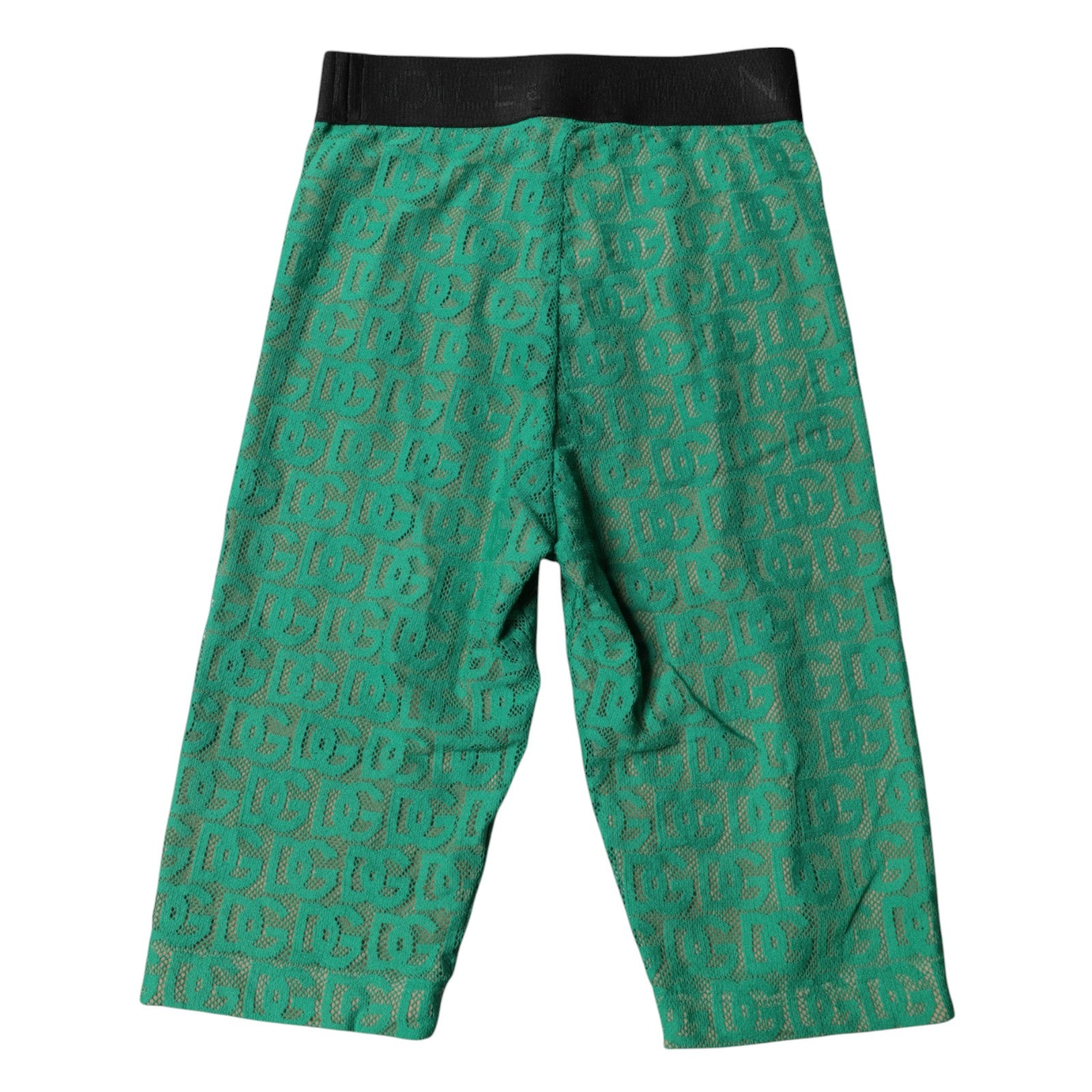 Dolce & Gabbana – Kurze Strumpfhose mit Logo-Monogramm in Grün