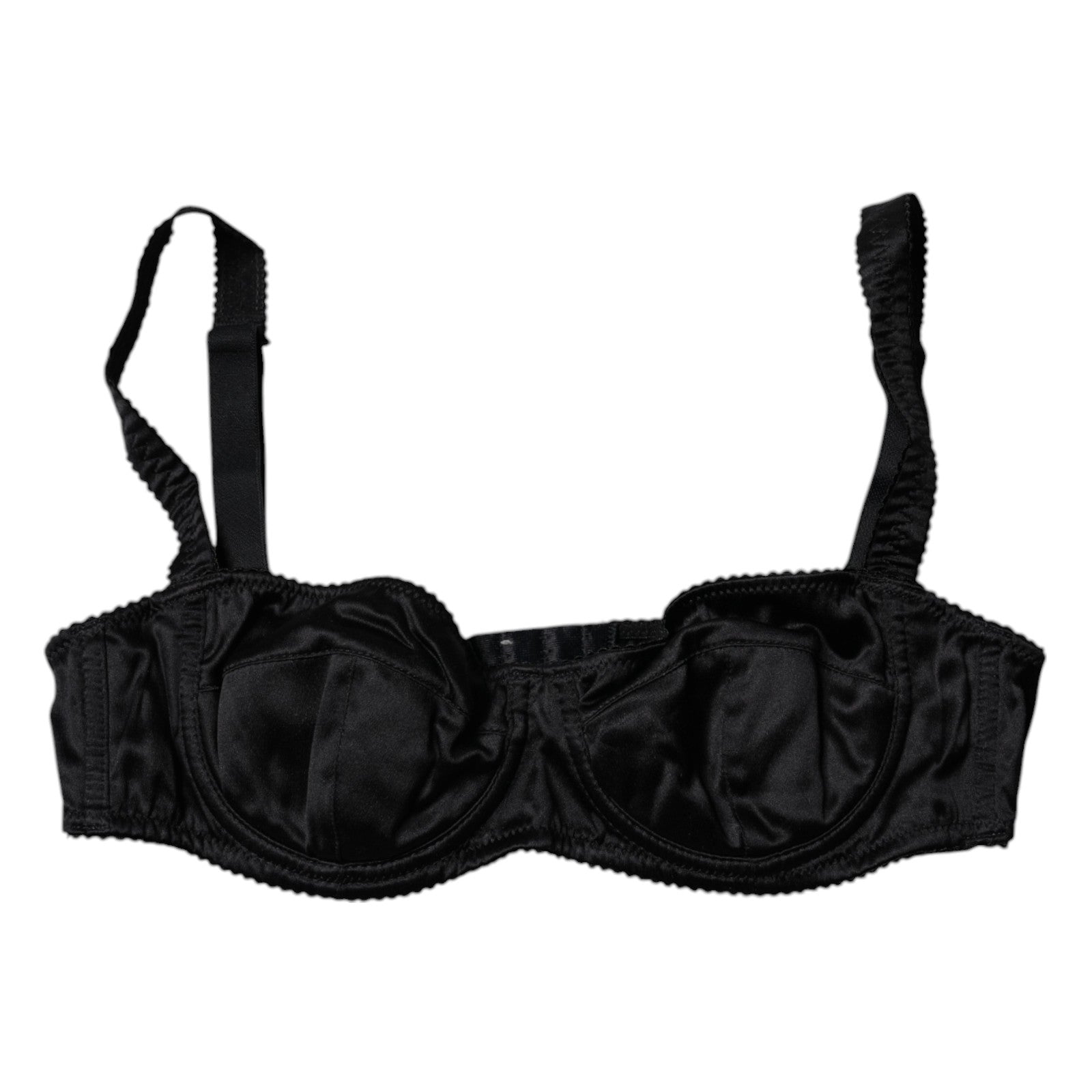 Dolce & Gabbana Balconette-BH aus schwarzer Stretch-Seide
