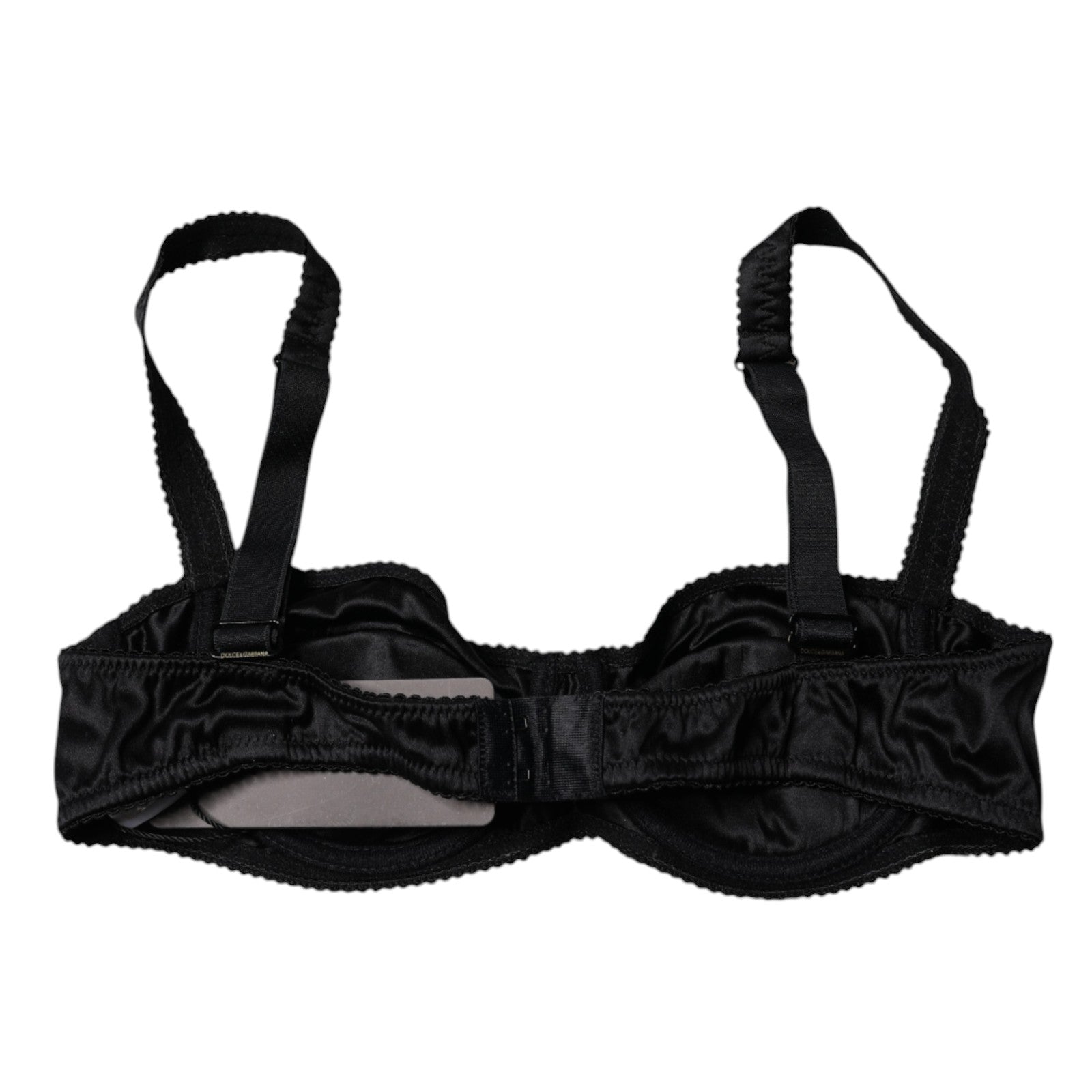 Dolce & Gabbana Balconette-BH aus schwarzer Stretch-Seide