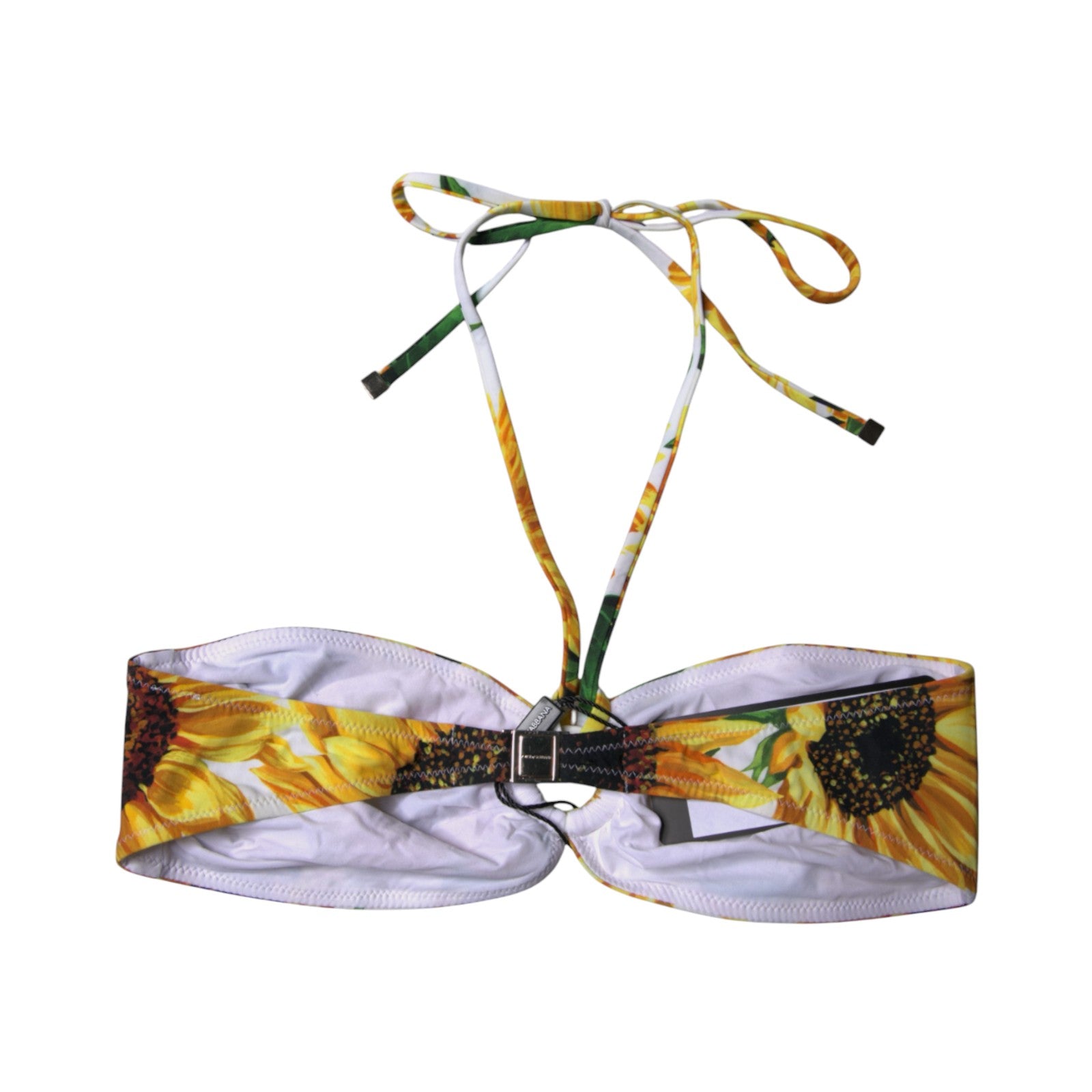 Dolce & Gabbana Multicolor Floral Neckholder Beachwear Bikini Top Bademode