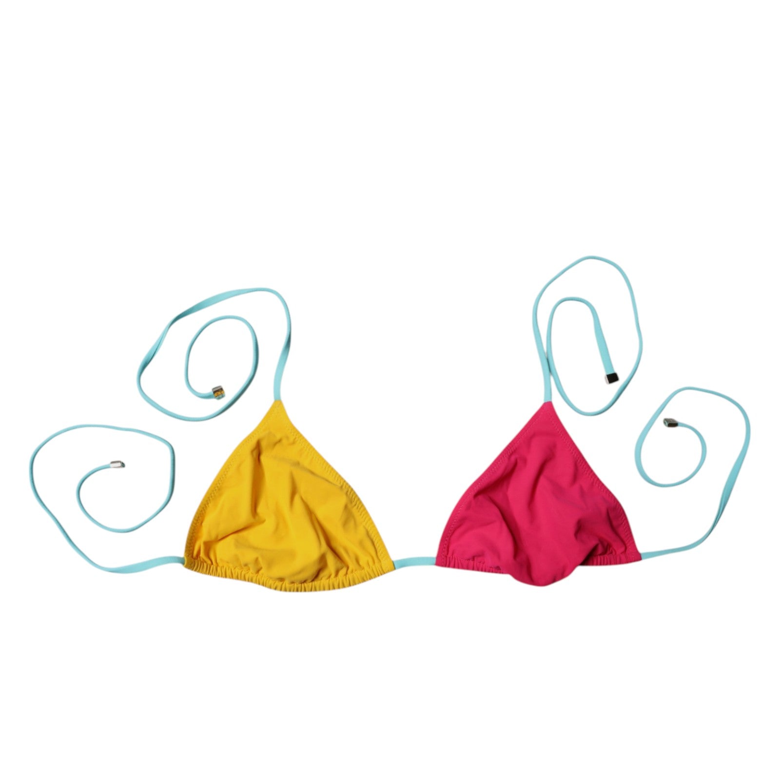 Dolce & Gabbana Multicolor Neckholder Beachwear Bikini Top Bademode