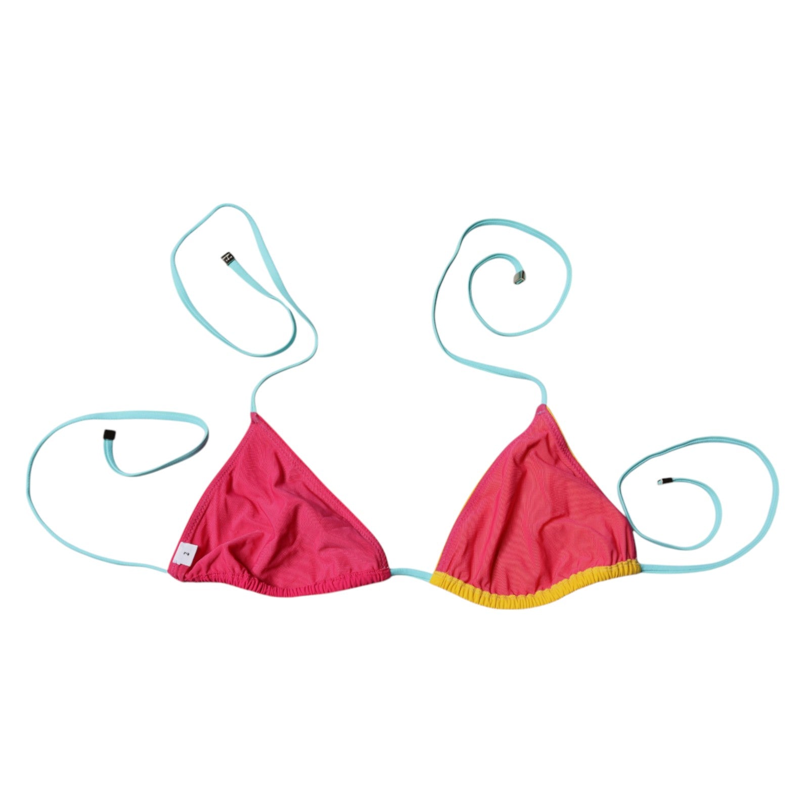 Dolce & Gabbana Multicolor Neckholder Beachwear Bikini Top Bademode